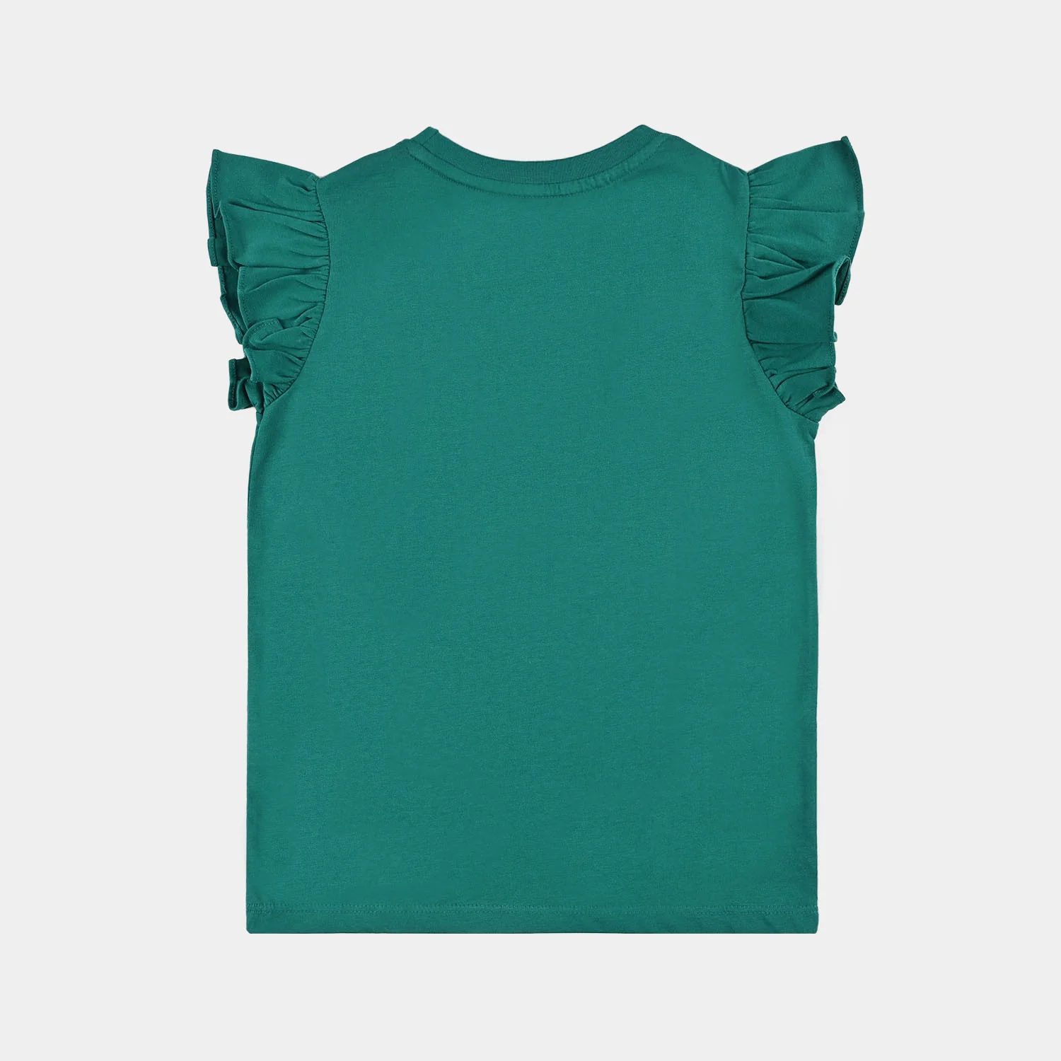 Girls Jersey/Terry T-Shirt (Sunny Club) - Green - Image 4