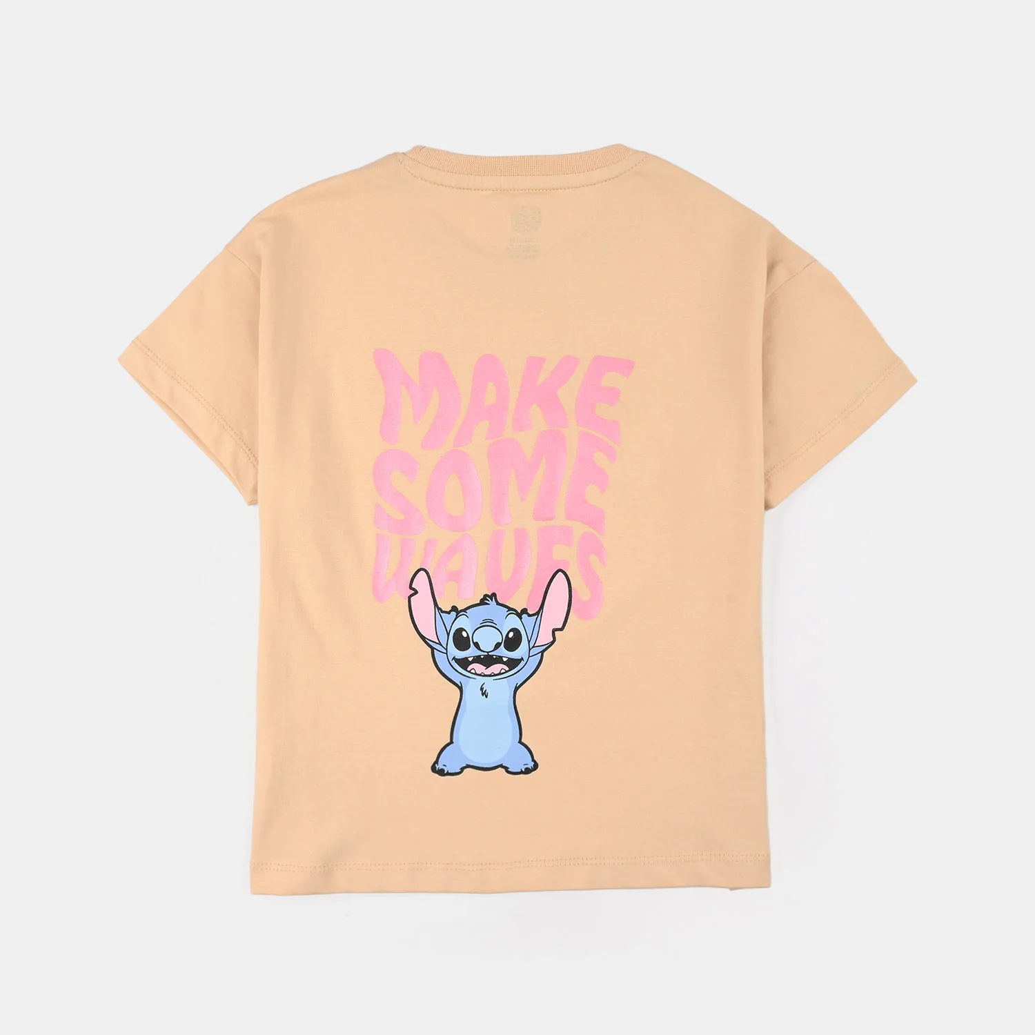 Girls Jersey/Terry T-Shirt (Vacay Mood) - Apricot - Image 5