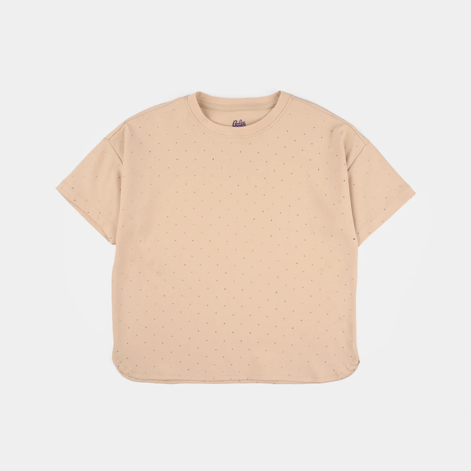 Girls Jersey/Terry T-Shirt - Brown