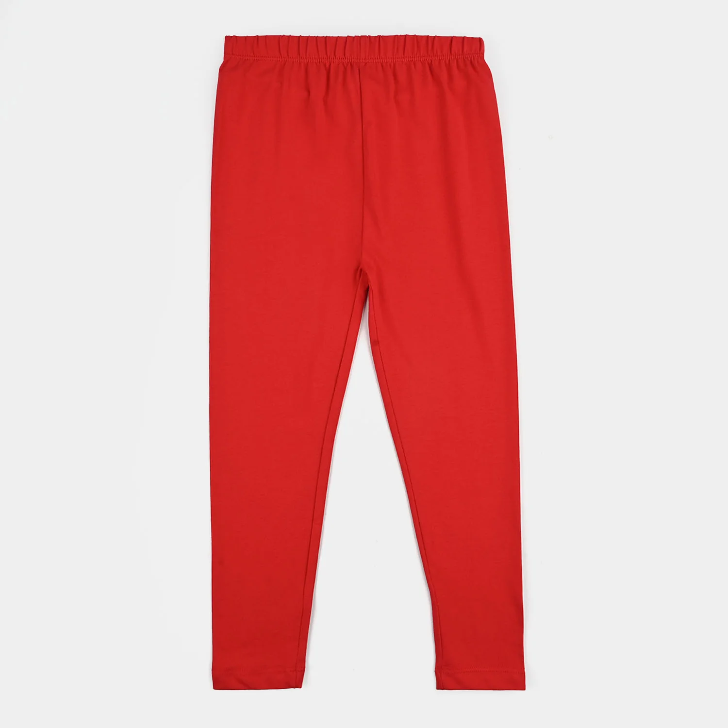 Girls Jersey/Terry Tights - Red - Image 3