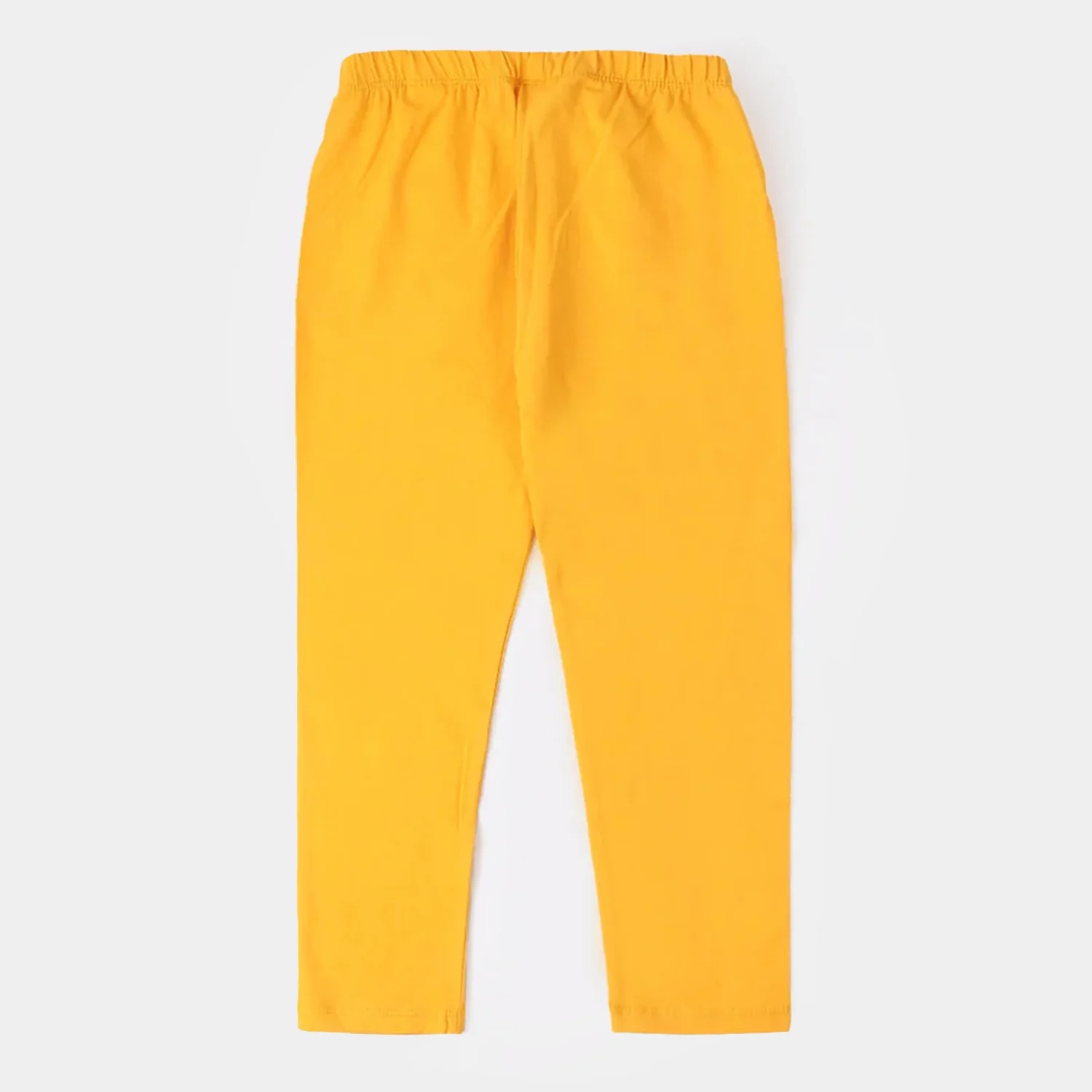 Girls Jersey/Terry Tights-Yellow