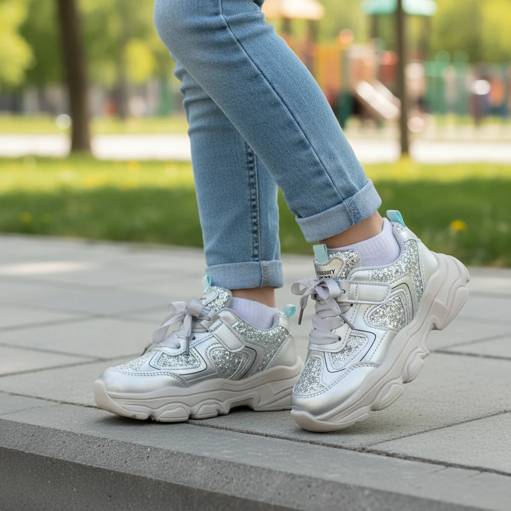 Girls Joggers 1369-SILVER - Image 3