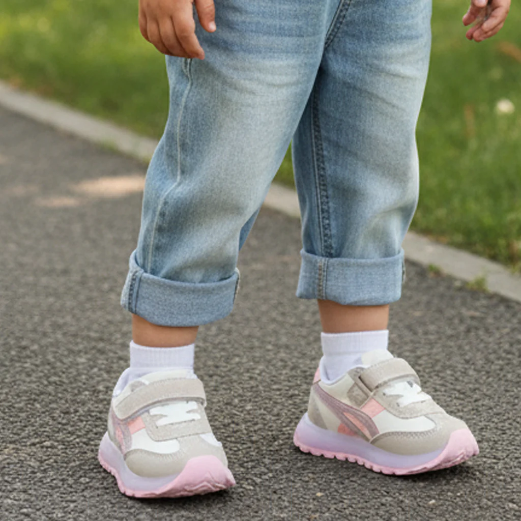 Girls Joggers 3352-Beige/Purple - Image 3