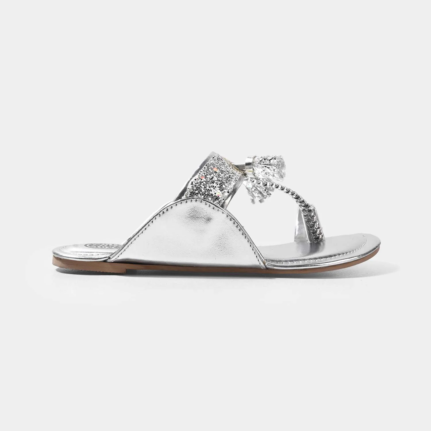 Girls Kolhapuri MT-05-SILVER - Image 3