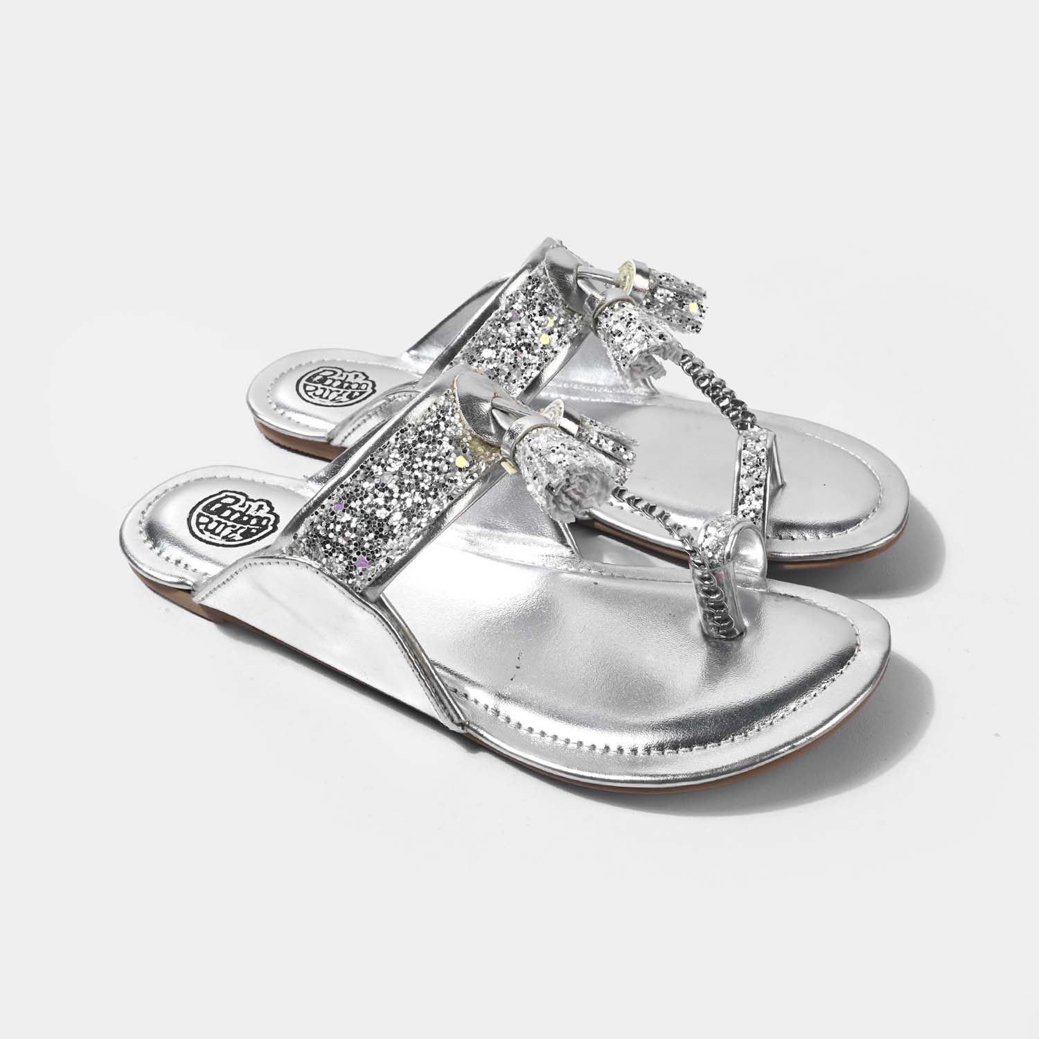 Girls Kolhapuri MT-05-SILVER - Image 4