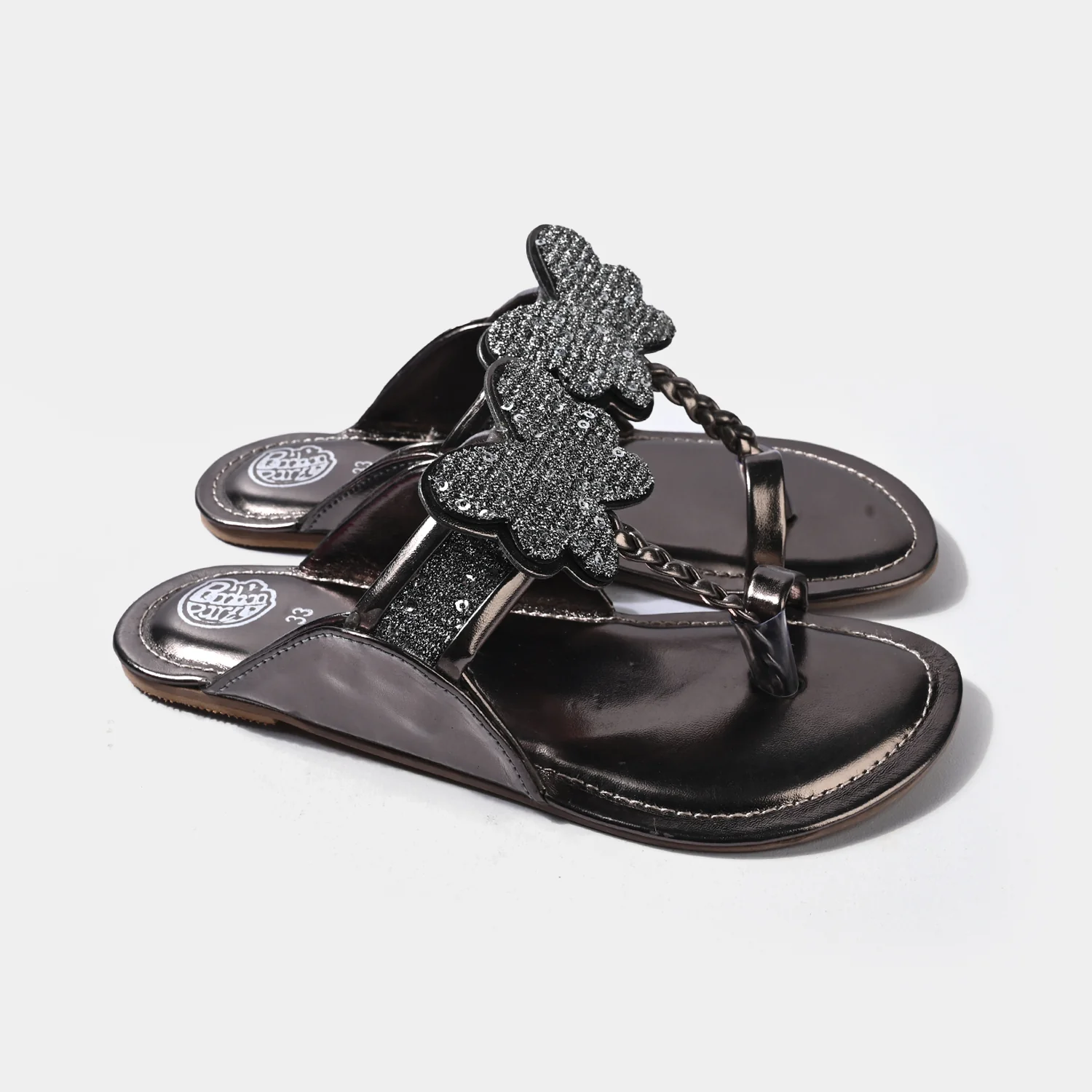 Girls Kolhapuri MT-06-GREY - Image 3