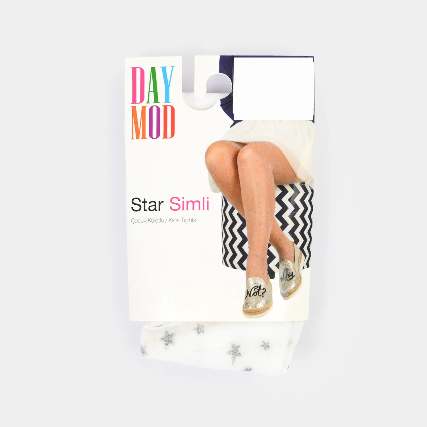 Girls Leggings (Star) - White - Image 3