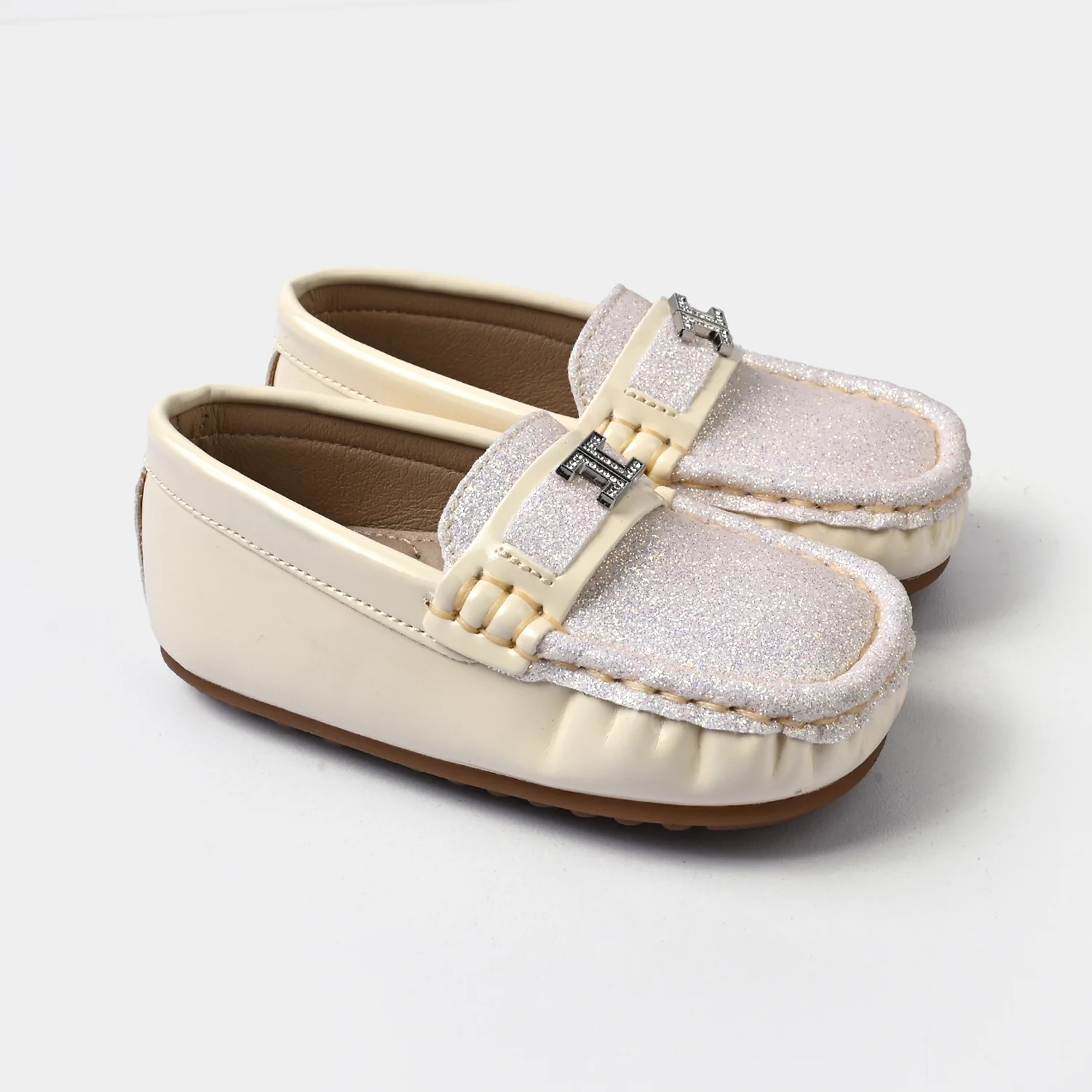 Girls Loafer H502-L17-BEIGE - Image 3