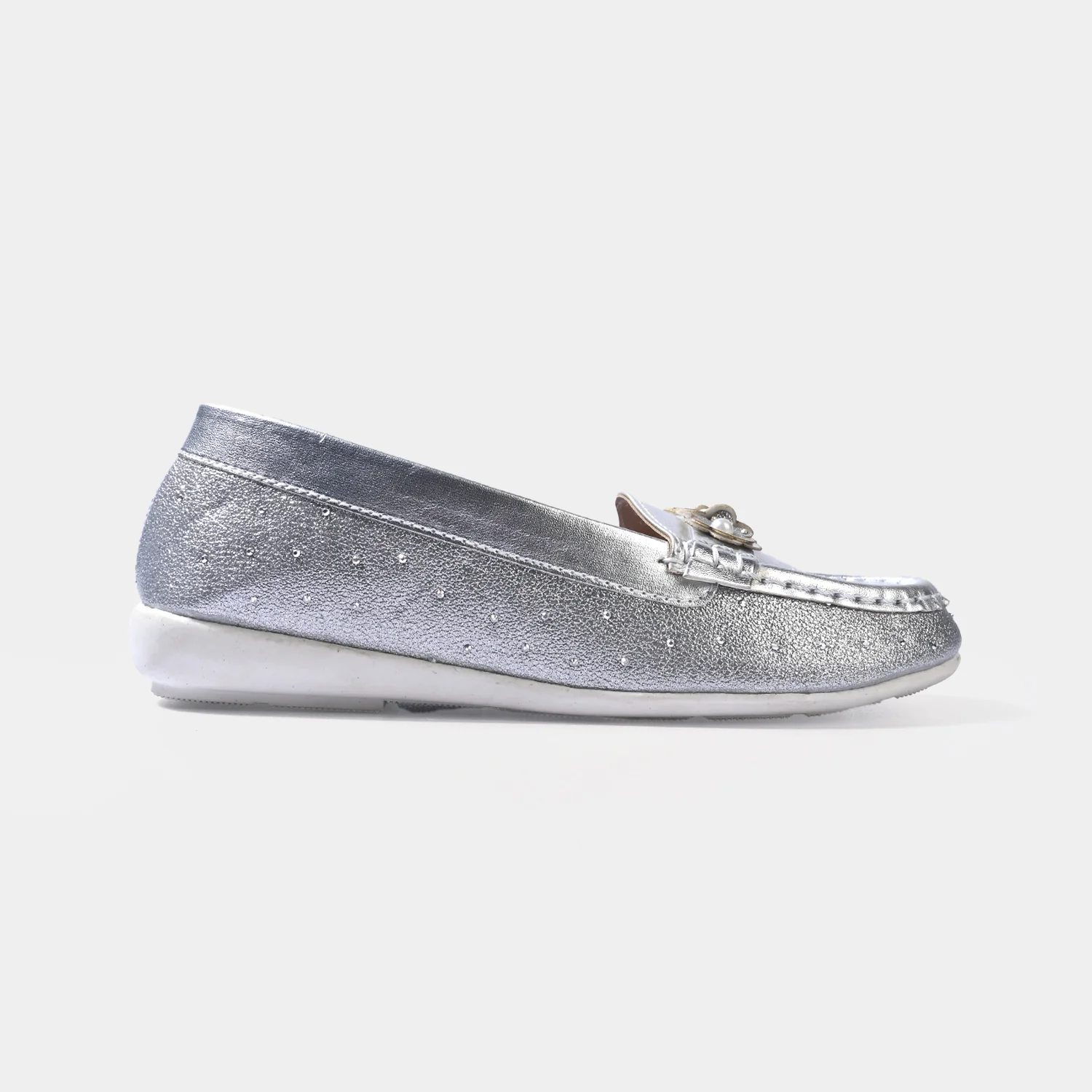 Girls Loafer JV-13-SILVER - Image 4