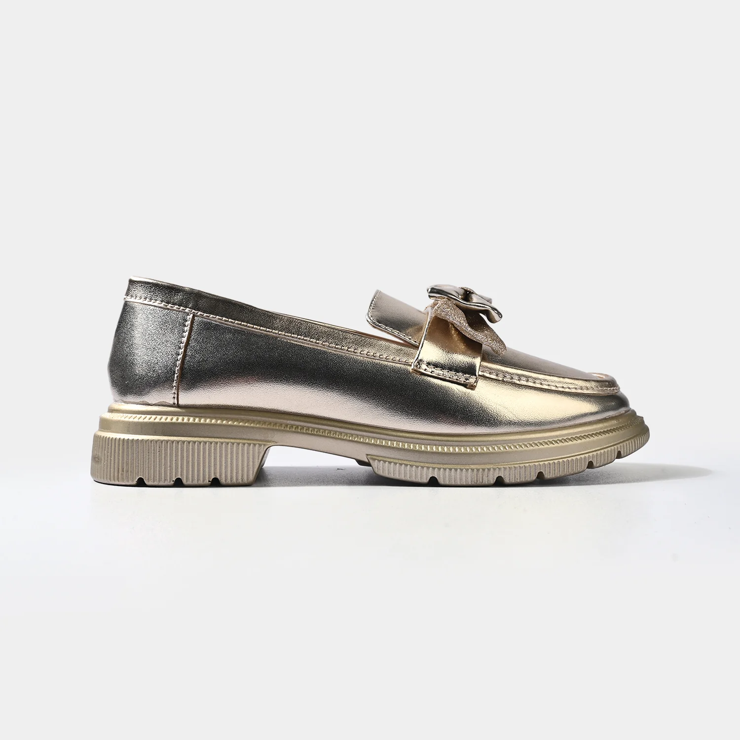 Girls Loafer ZP-104-Golden - Image 3