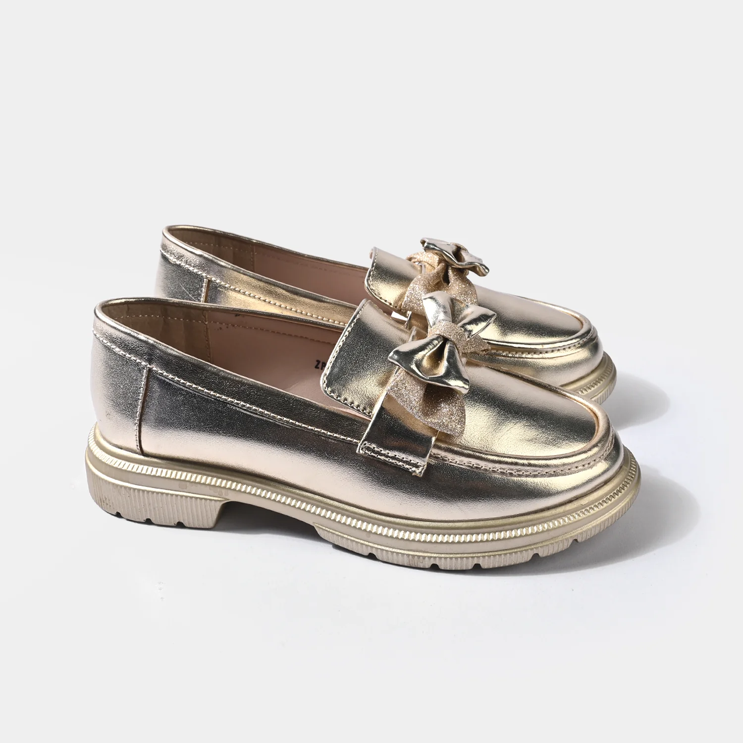 Girls Loafer ZP-104-Golden - Image 4