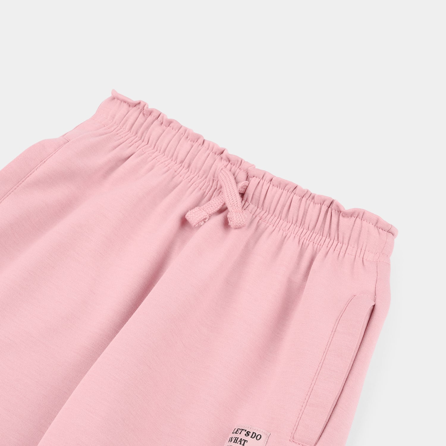Girls Lycra Jersey Pajama (Let’s Do) - Pink - Image 2