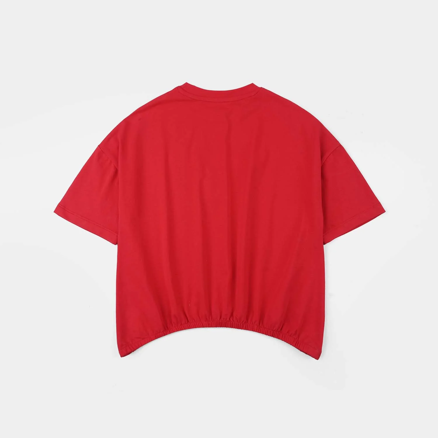 Girls Lycra Jersey T-Shirt (Sunny Happy Day) - Red - Image 4