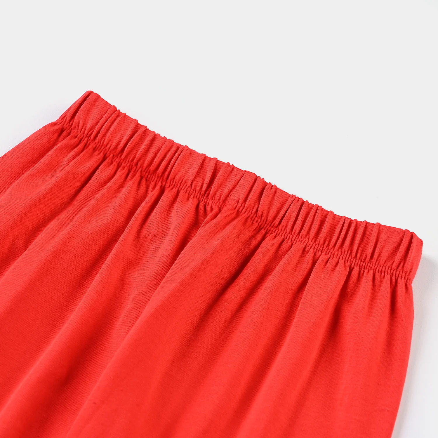 Girls Lycra Jersey Tights Basic - Red - Image 2