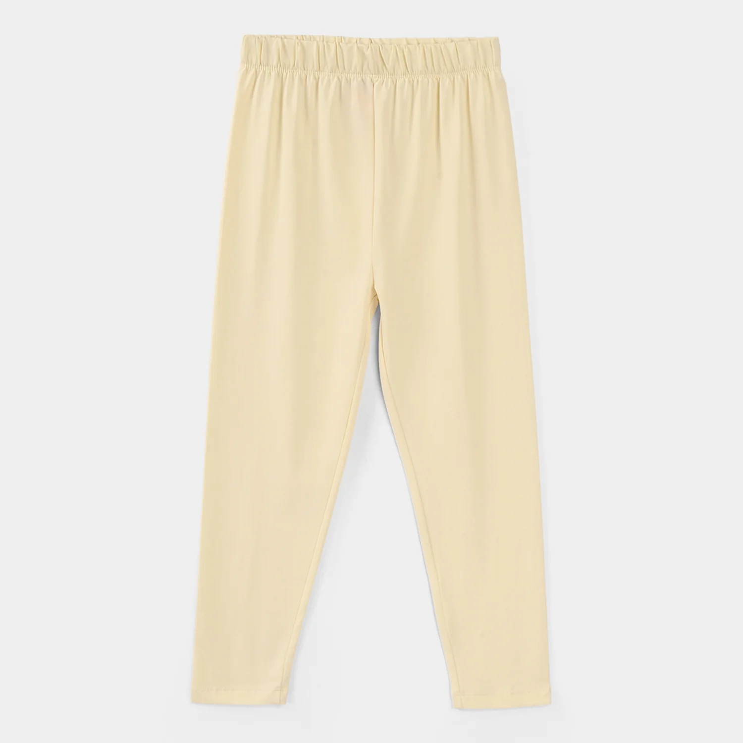 Girls Lycra Jersey Tights - Cream