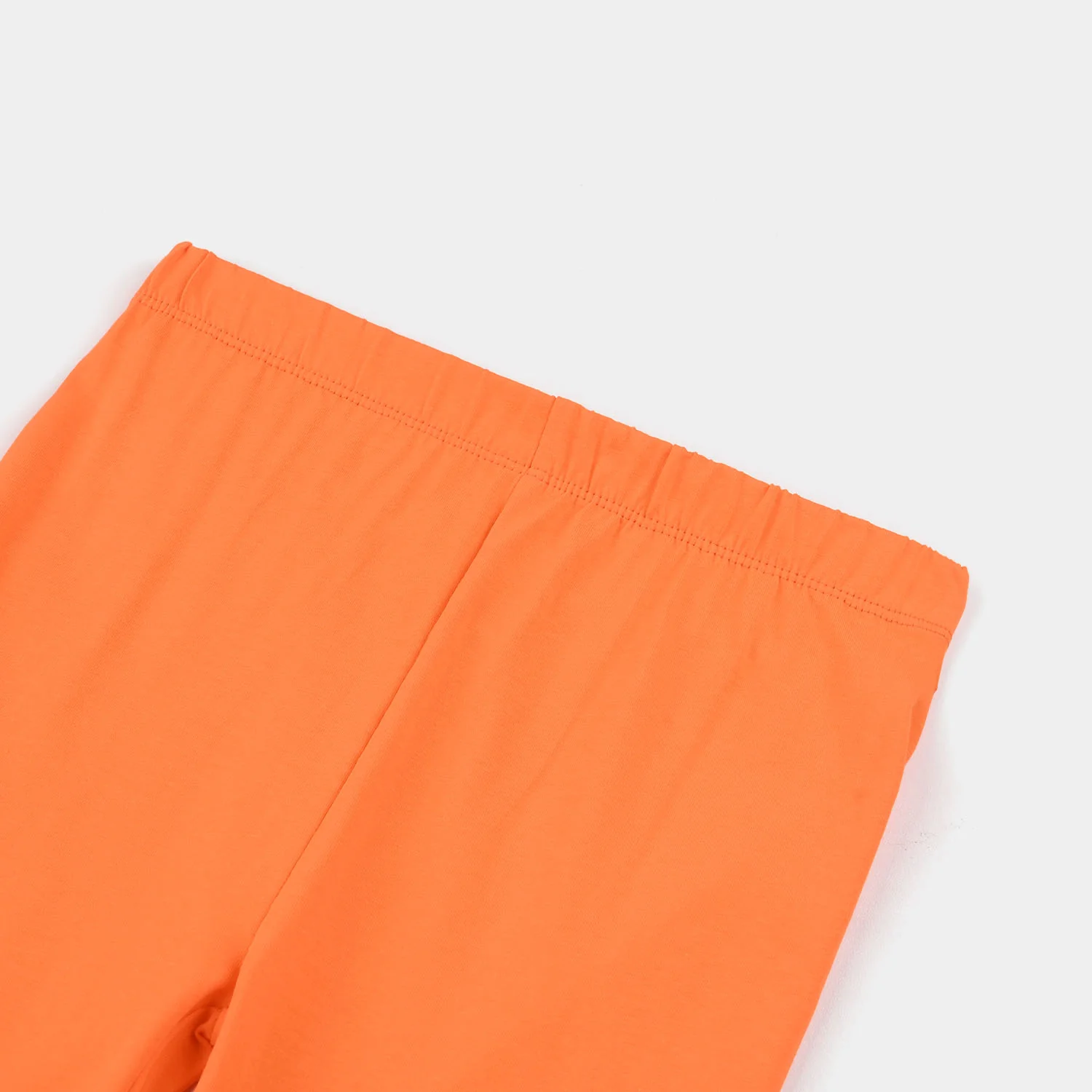 Girls Lycra Jersey Tights - Orange - Image 2