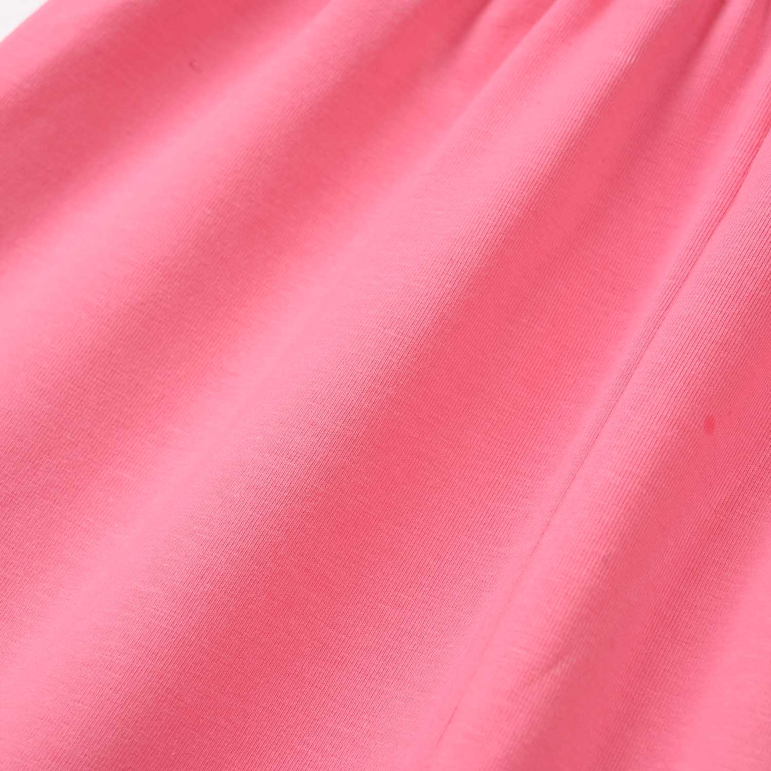 Girls Lycra Jersey Tights (Pink Silver Heart) – Pink - Image 2
