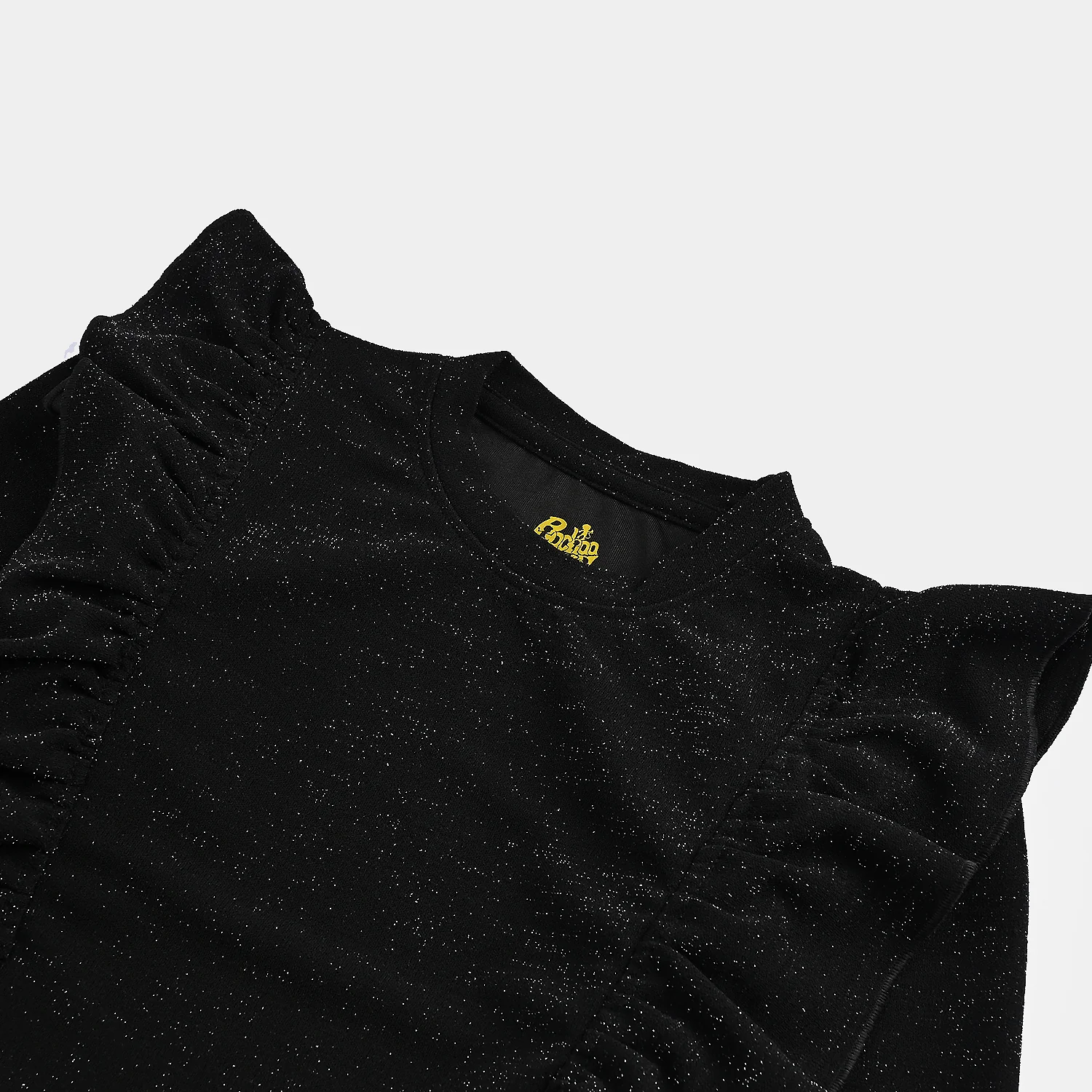 Girls Microfiber Jersey T-Shirt F/S Black LUREX - BLACK - Image 3