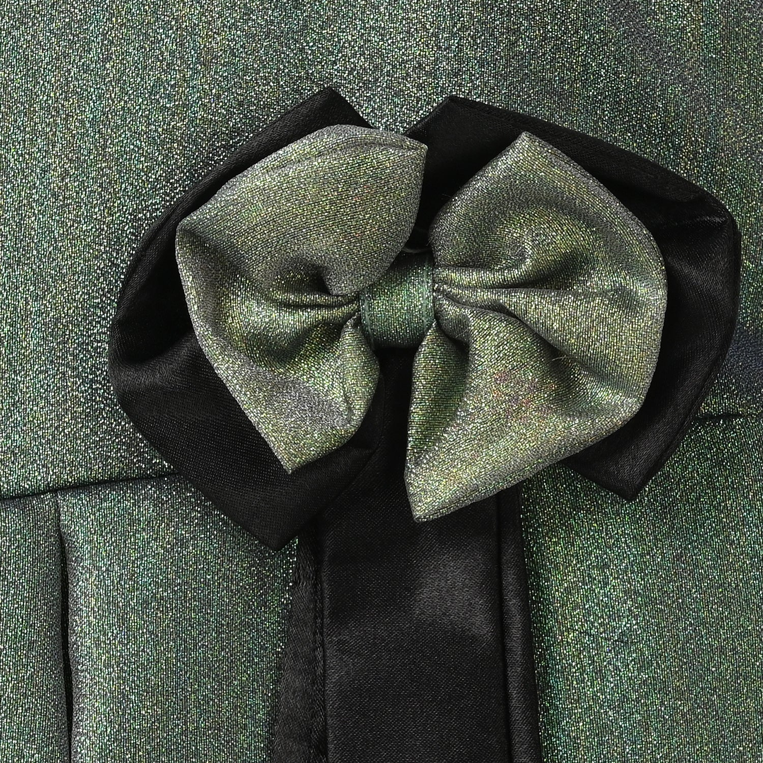 Girls Organza Fancy Frock (Bow) - Green - Image 8