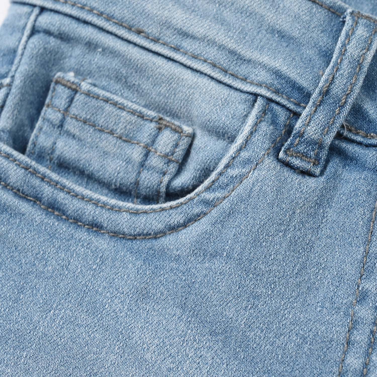 Girls Denim Rigid Pant Basic – Light Blue - Image 2