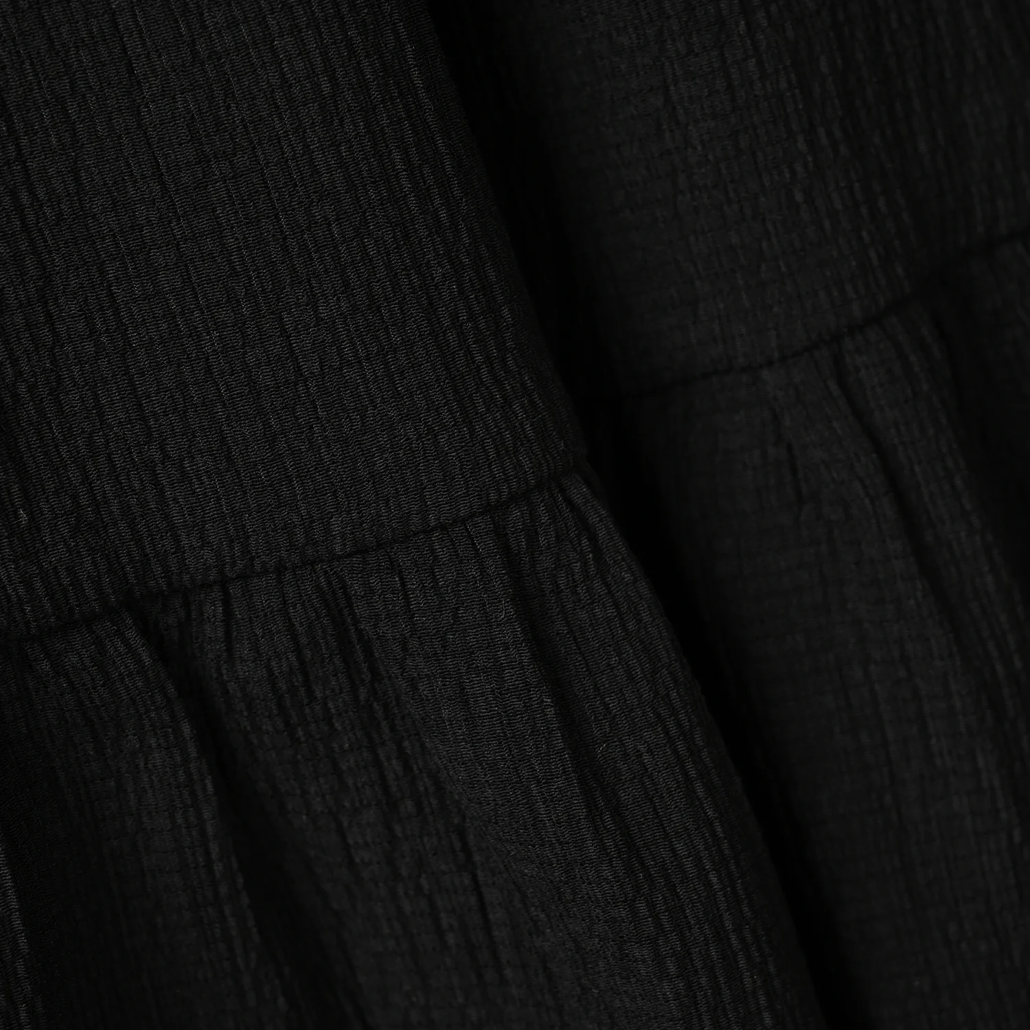 Girls Poly Cambric Casual Frock – Black - Image 3