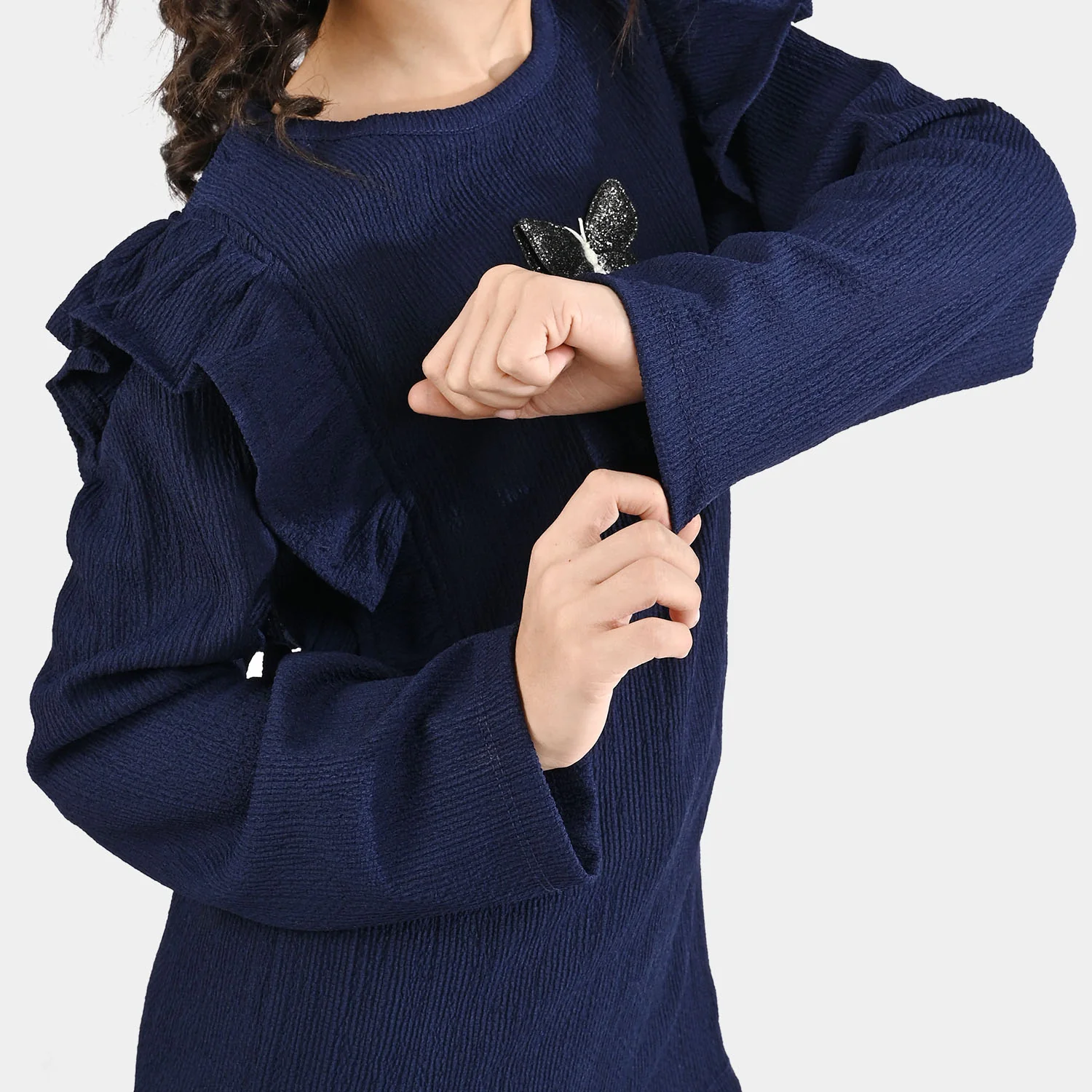 Girls Poly Crinkle 2 Piece KINDNESS IS MAGIC-Blue - Image 4