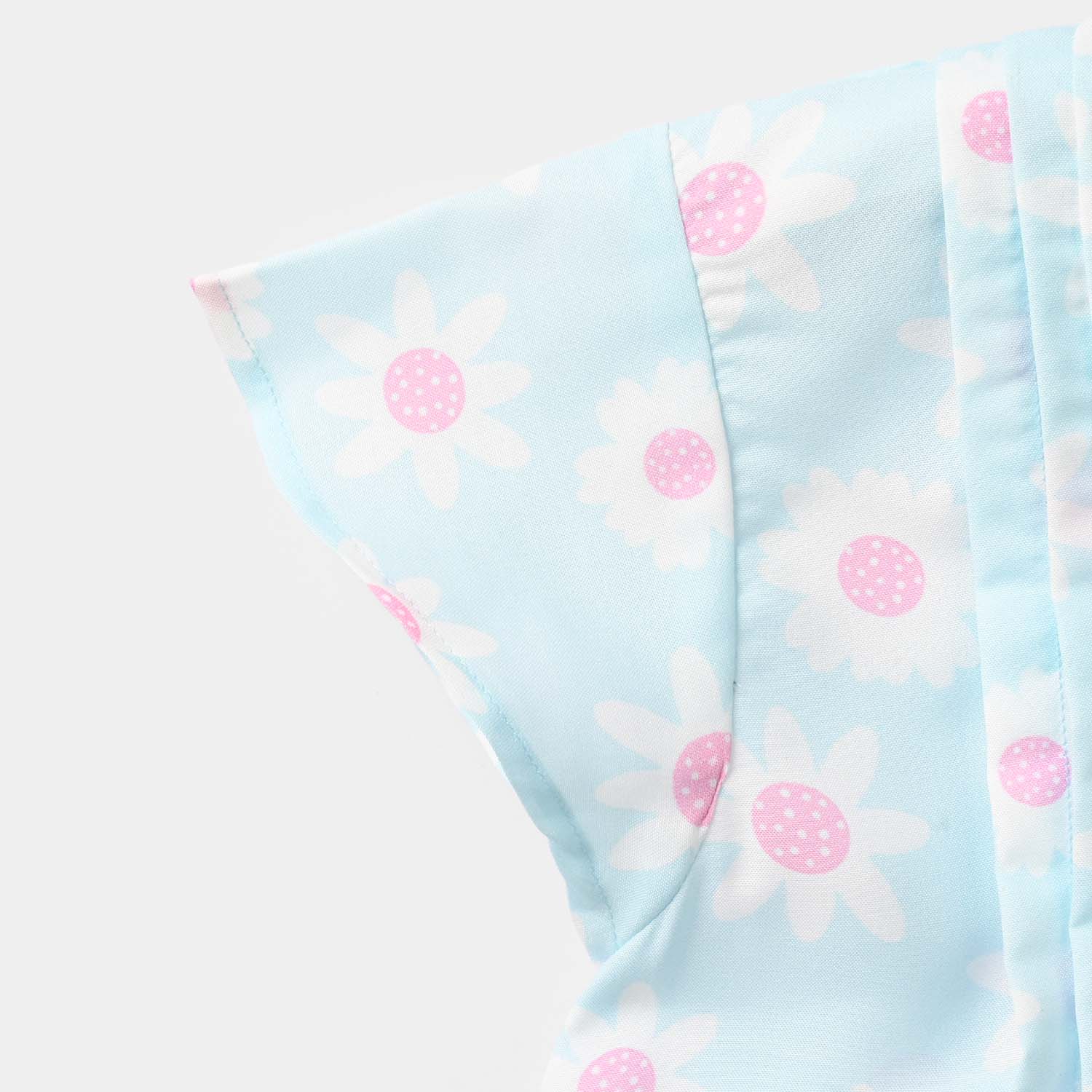Girls Poly Crinkle Casual Top Daisy - Light Blue - Image 3