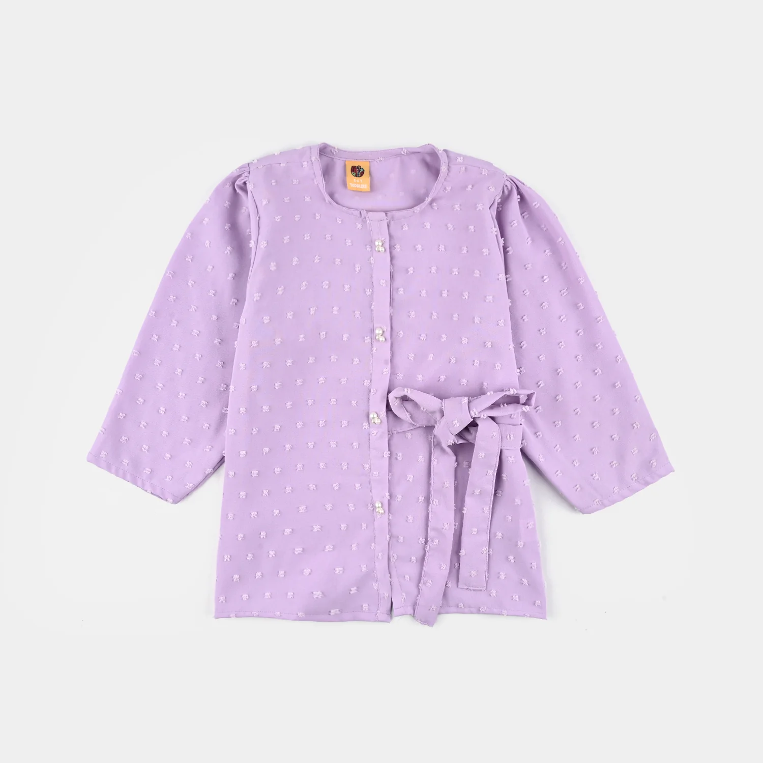 Girls Poly Crinkle Co-Ord Set Pansy - Image 2