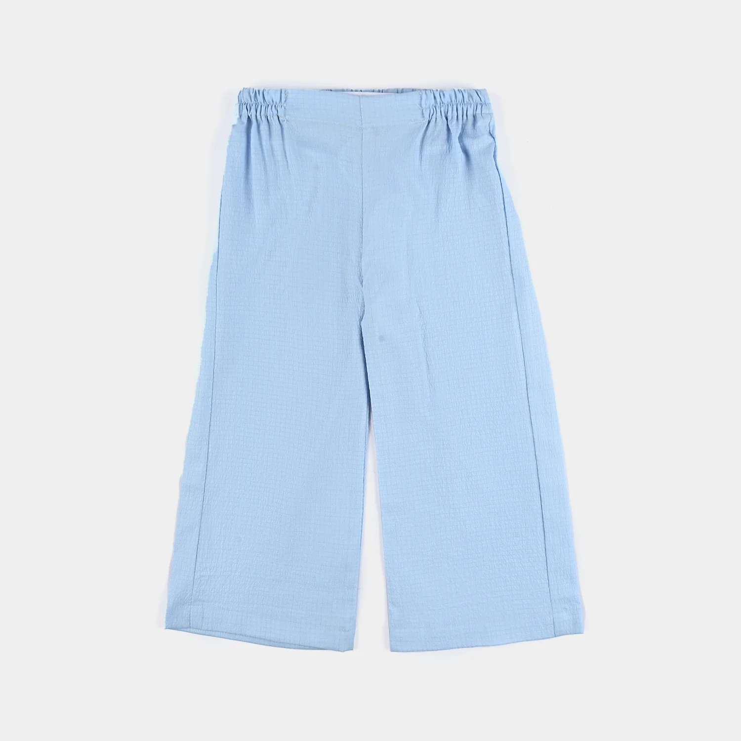 Girls Poly Crinkle Emb Co-Ord Set Frill Collor - Blue - Image 5