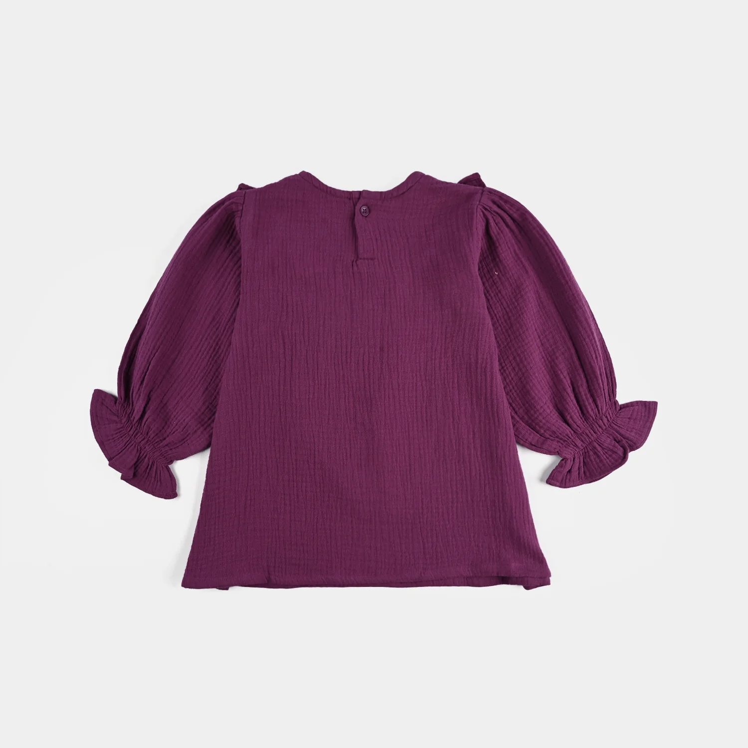 Girls Poly Crinkle Emb Co-Ord Set Plum - Purple - Image 4