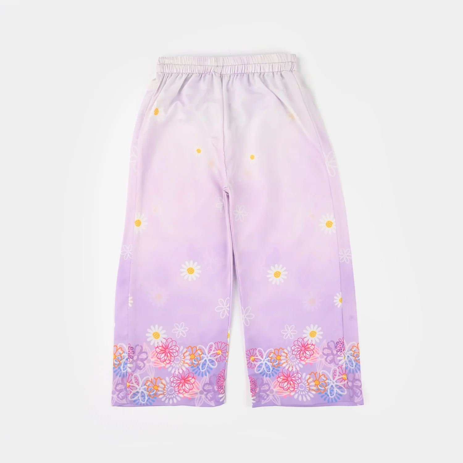 Girls Poly Lawn Co-Ord Set (Daisy) - Light Purple - Image 5