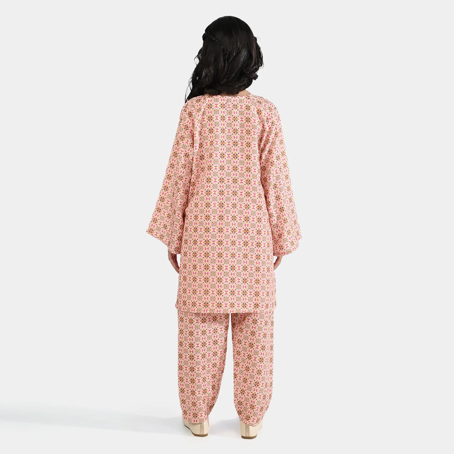 Girls Poly Mesh Printed 2Pcs - Multi - Image 4