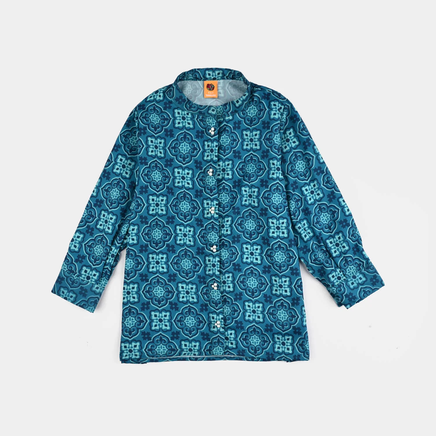Girls Poly Net Co-Ord Set Mosaic-LIGHT BLUE - Image 2
