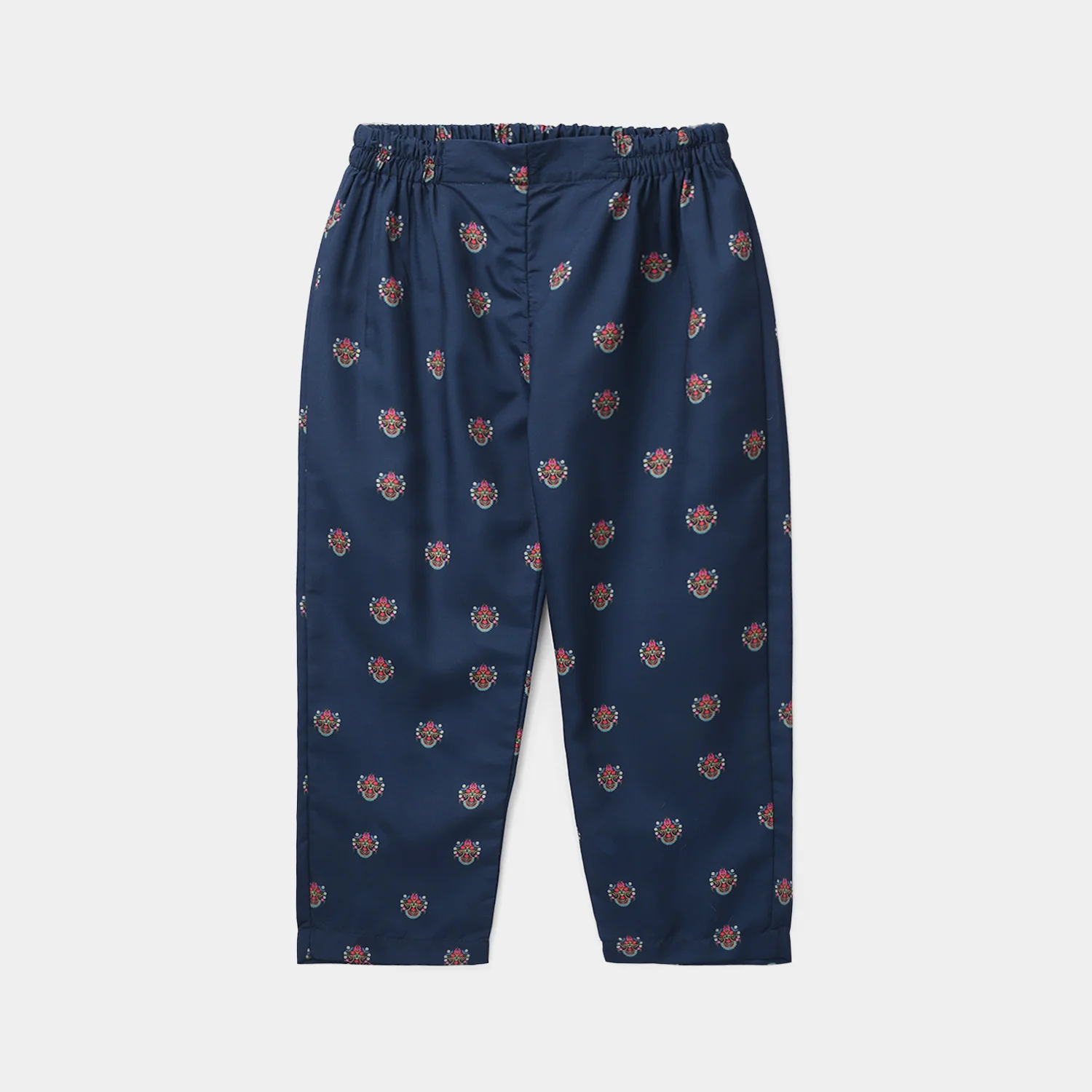 Girls Poly Twill Printed 2Pcs - Blue - Image 4