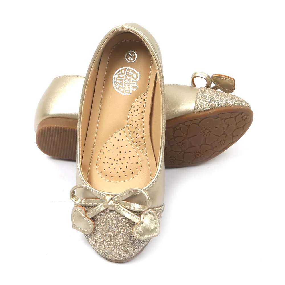 Fancy Stylish Pumps For Girls - Gold (1005-23)