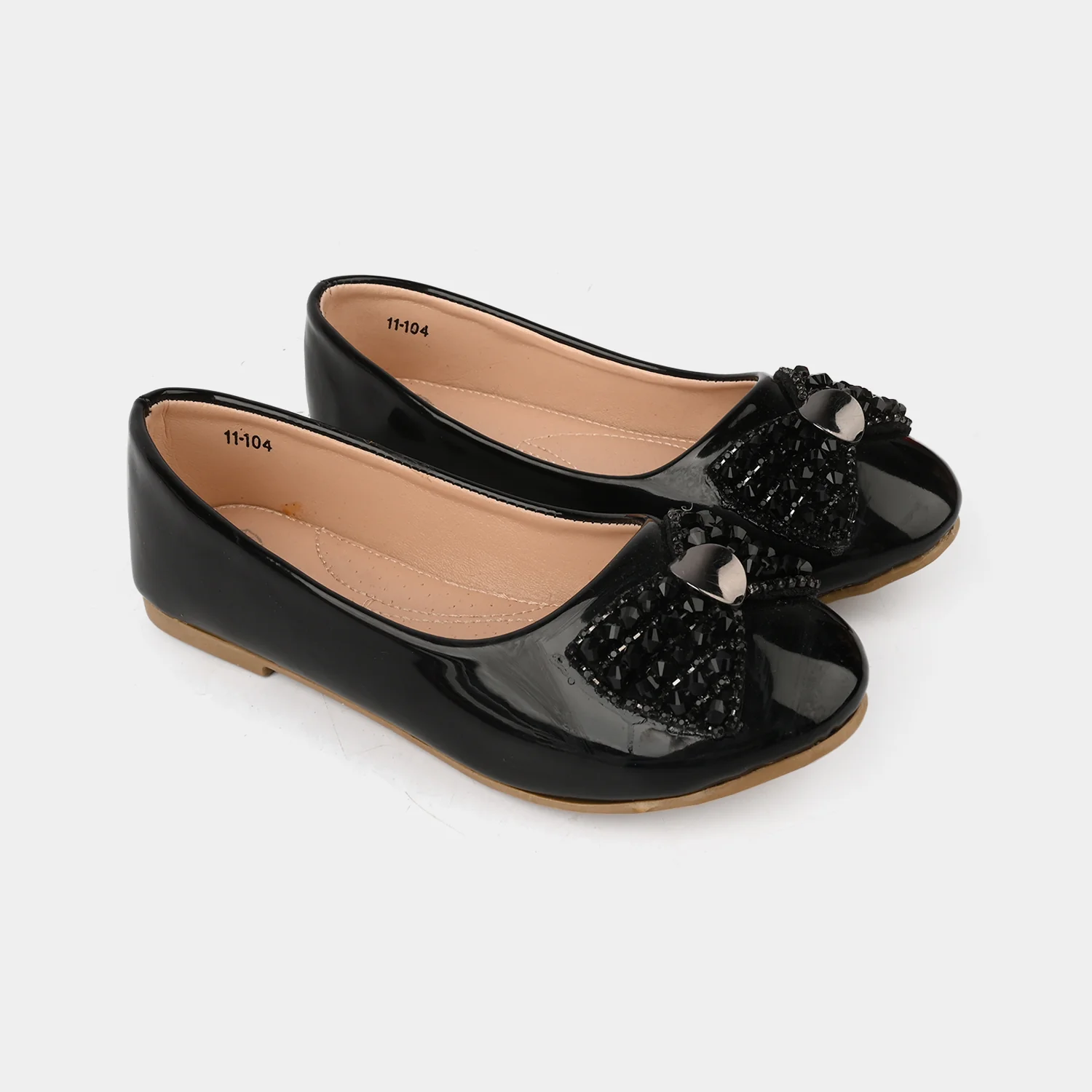 Girls Pumps 11-104-BLACK - Image 3