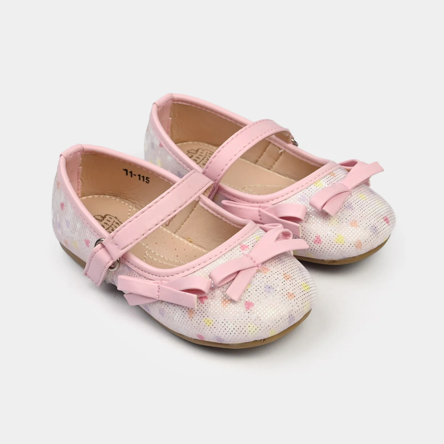 Girls Pumps 11-115 - Pink - Image 3