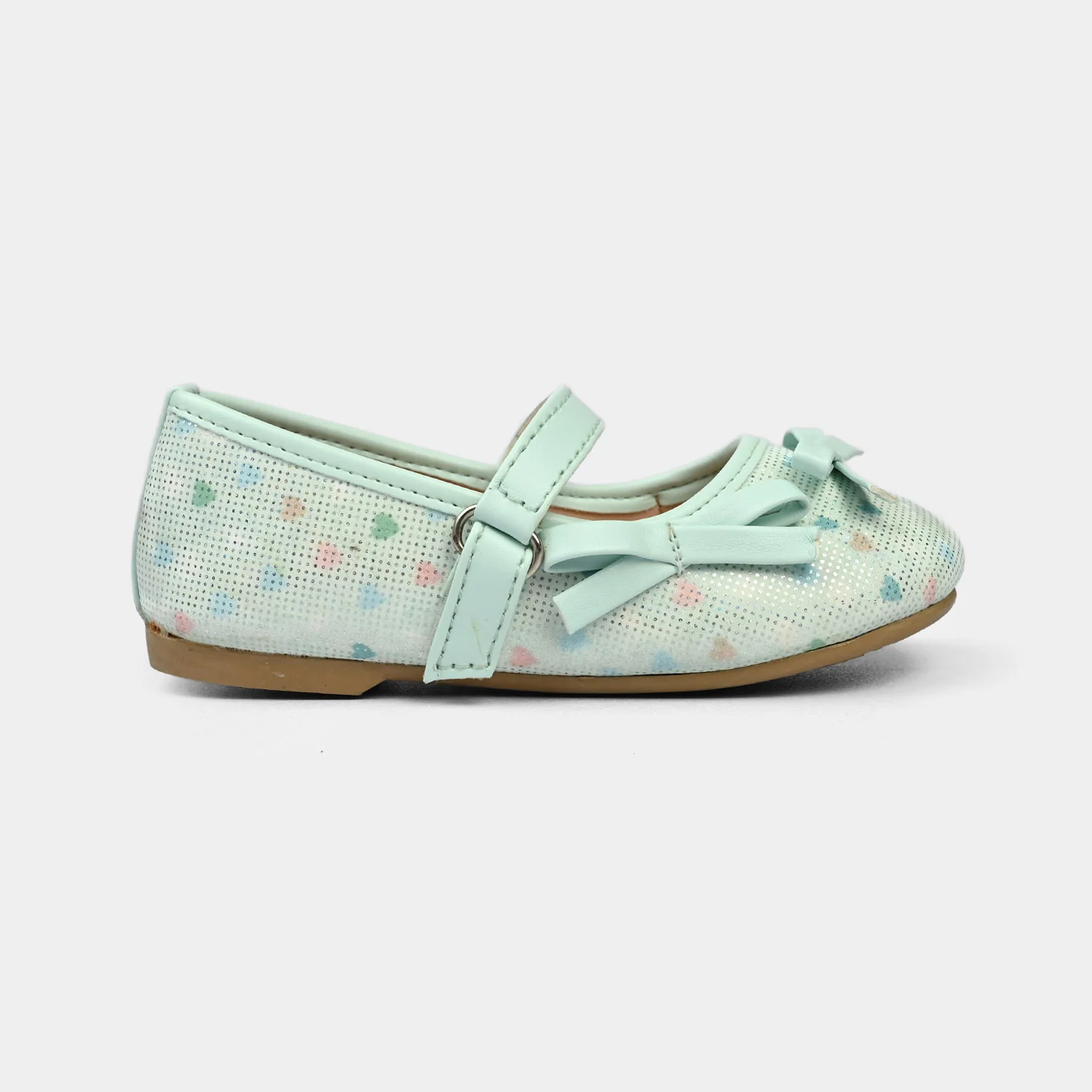 Girls Pumps 11-115 - Sea Green - Image 4