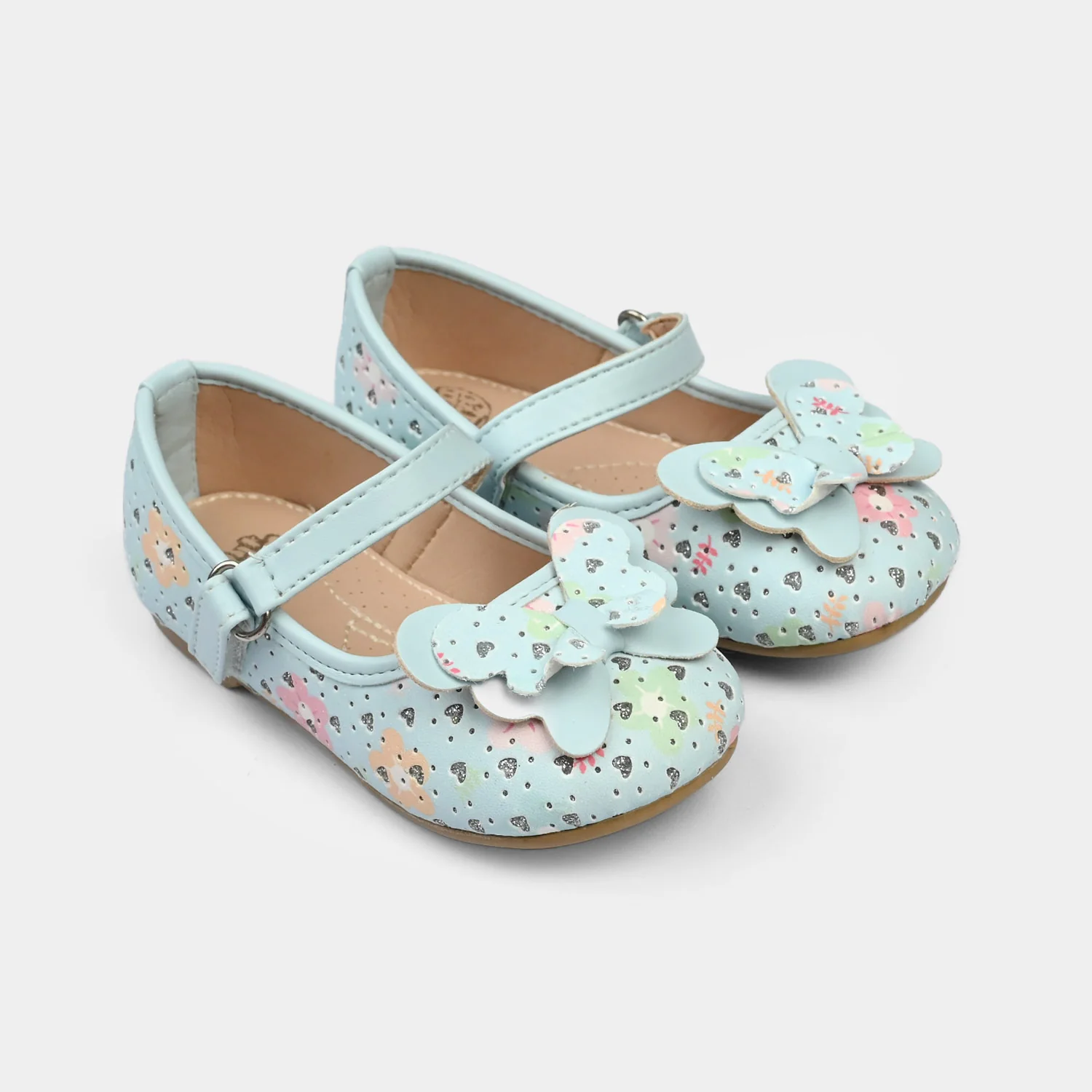 Girls Pumps 11-116 - Blue - Image 3