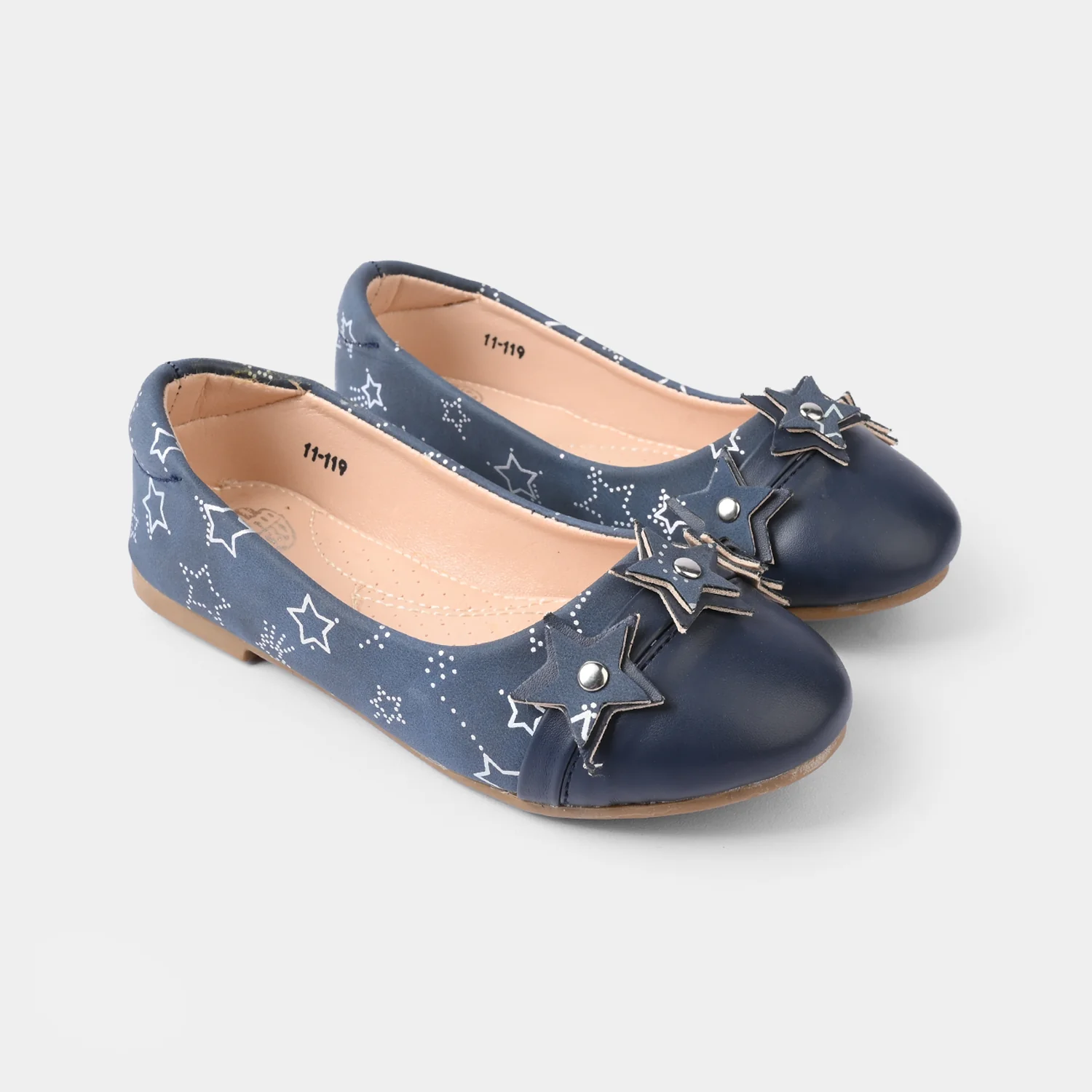 Girls Pumps 11-119 - Navy - Image 3