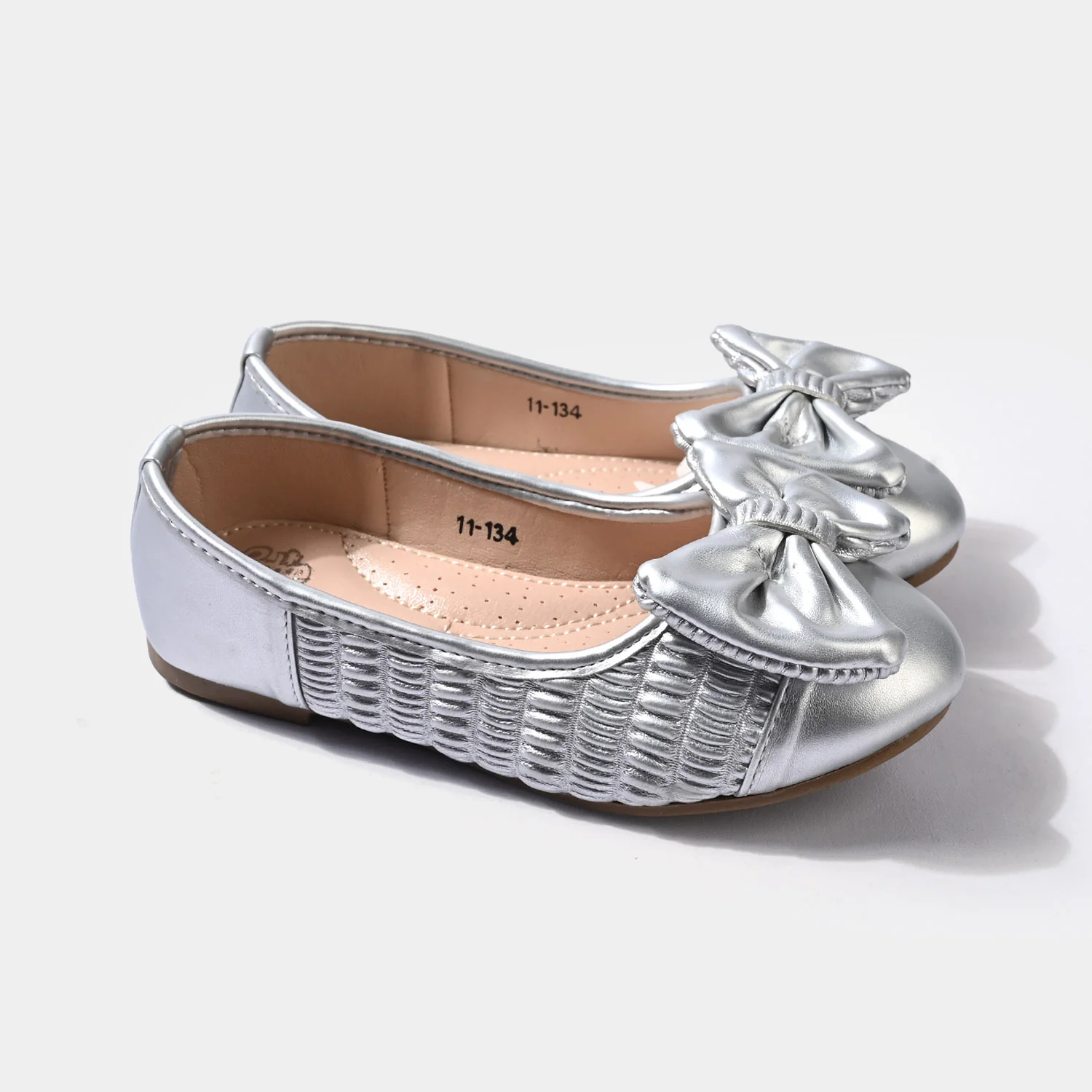 Girls Pumps 11-134-SILVER - Image 3