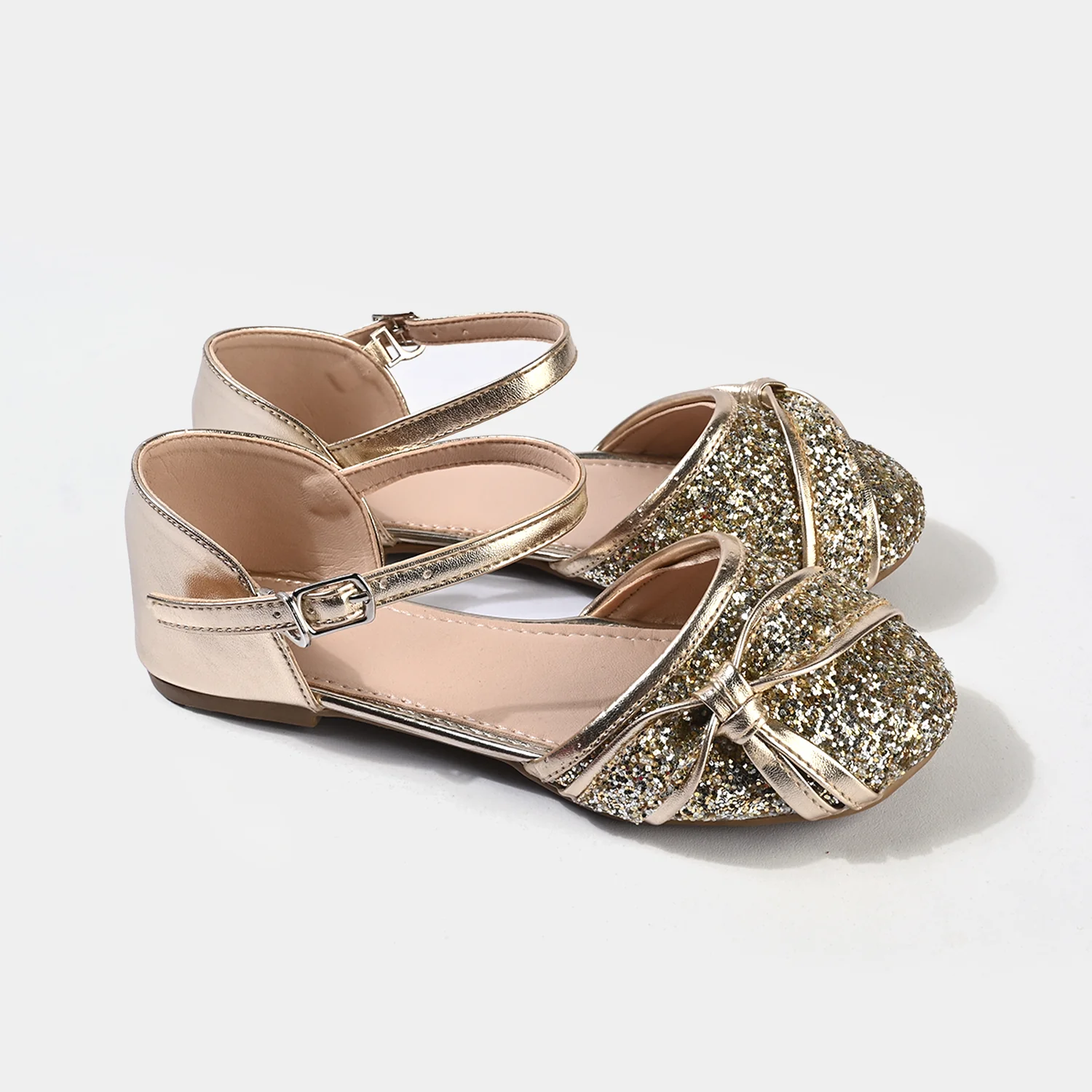 Girls Pumps 11-136-Golden - Image 3