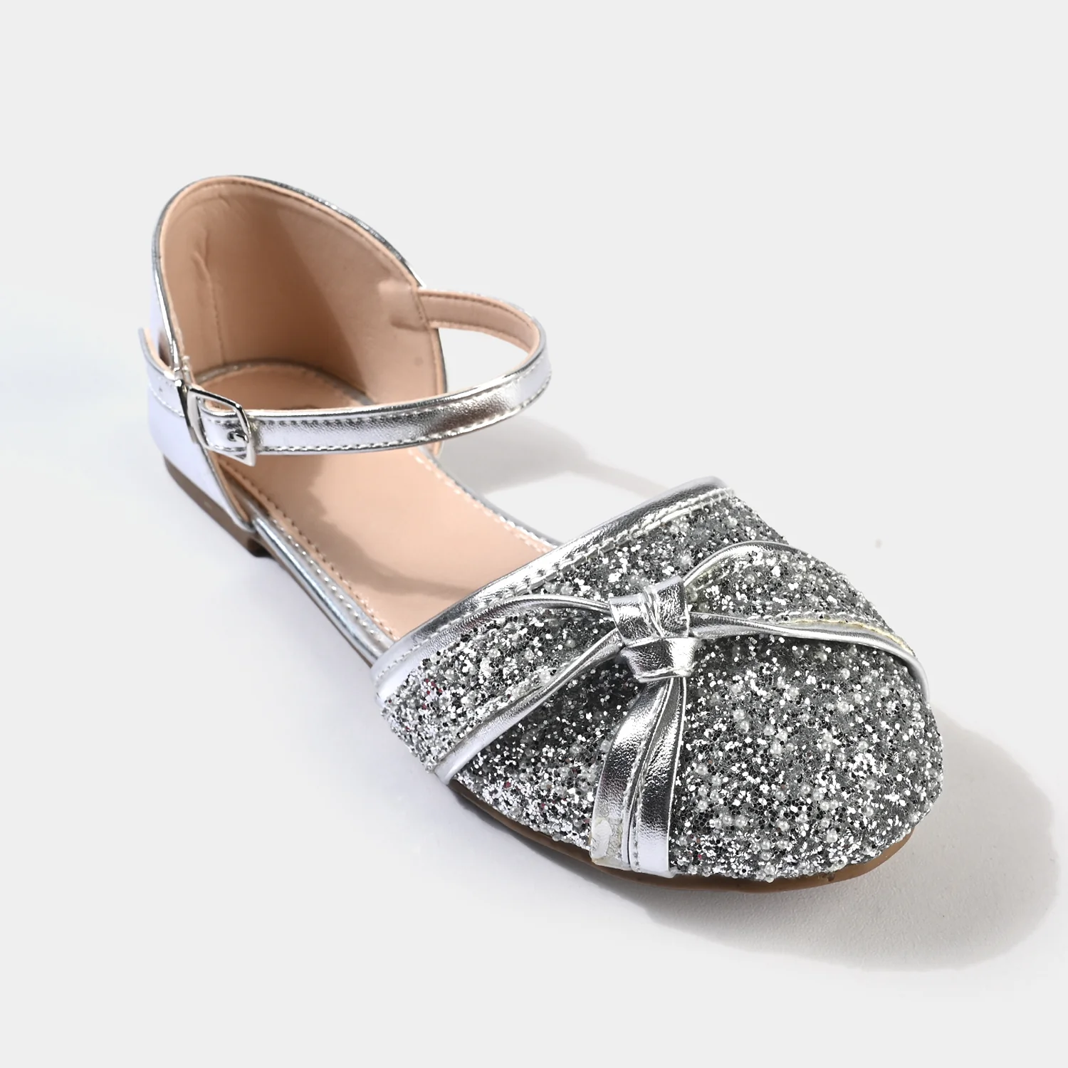 Girls Pumps 11-136-SILVER