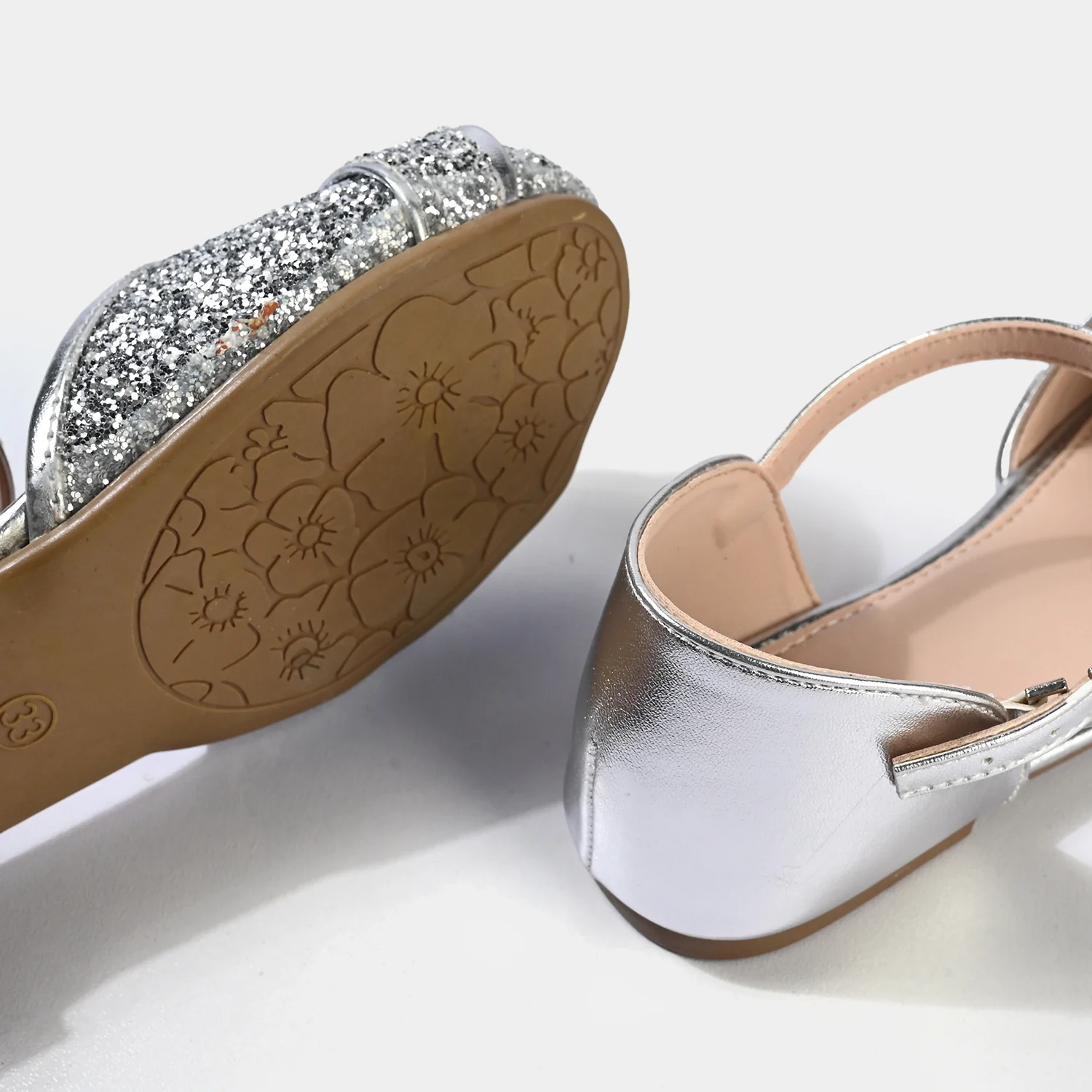 Girls Pumps 11-136-SILVER - Image 2