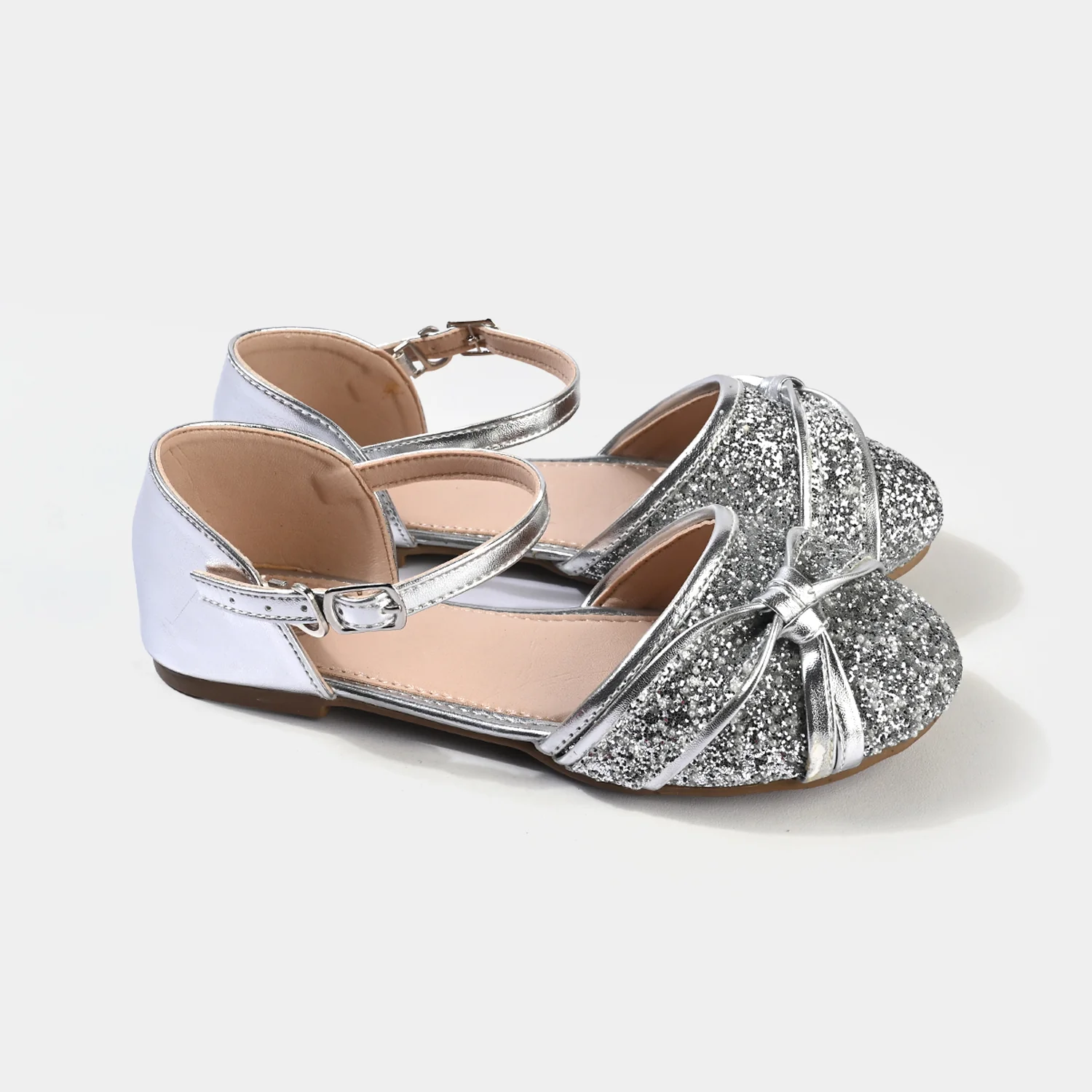 Girls Pumps 11-136-SILVER - Image 3