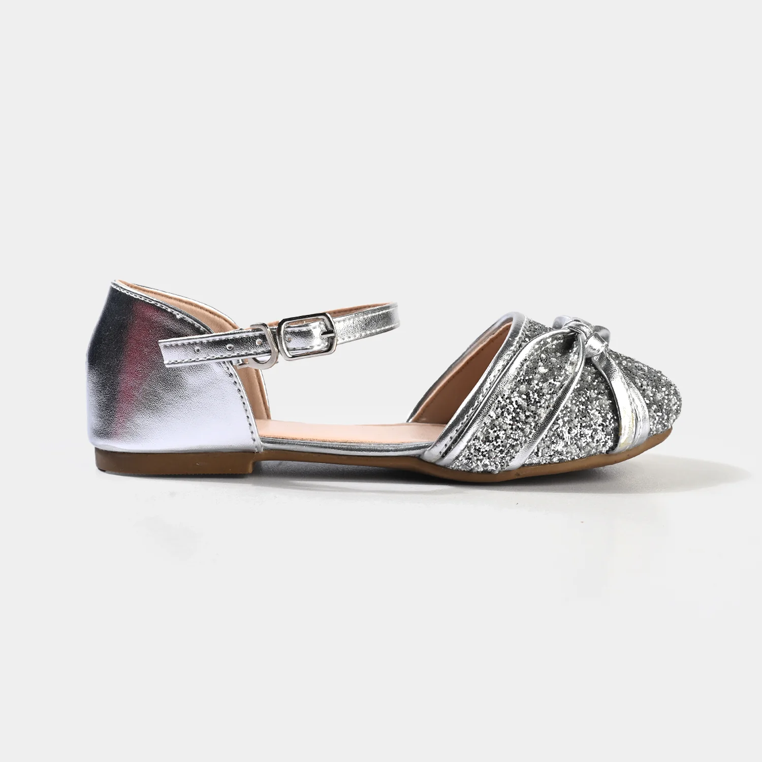 Girls Pumps 11-136-SILVER - Image 4