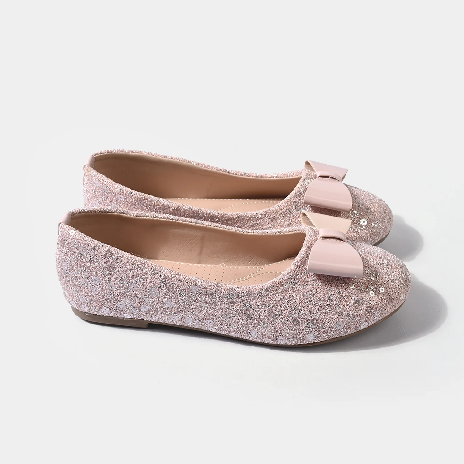 Girls Pumps 11-143-Peach - Image 3