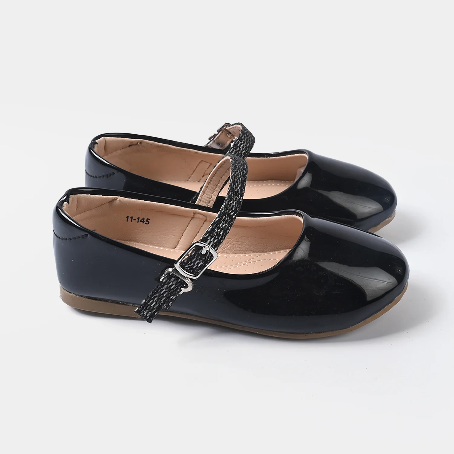 Girls Pumps 11-145-BLACK - Image 3