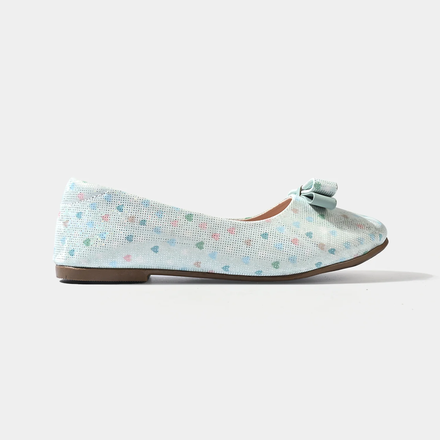 Girls Pumps 11-146-Sea Green - Image 4