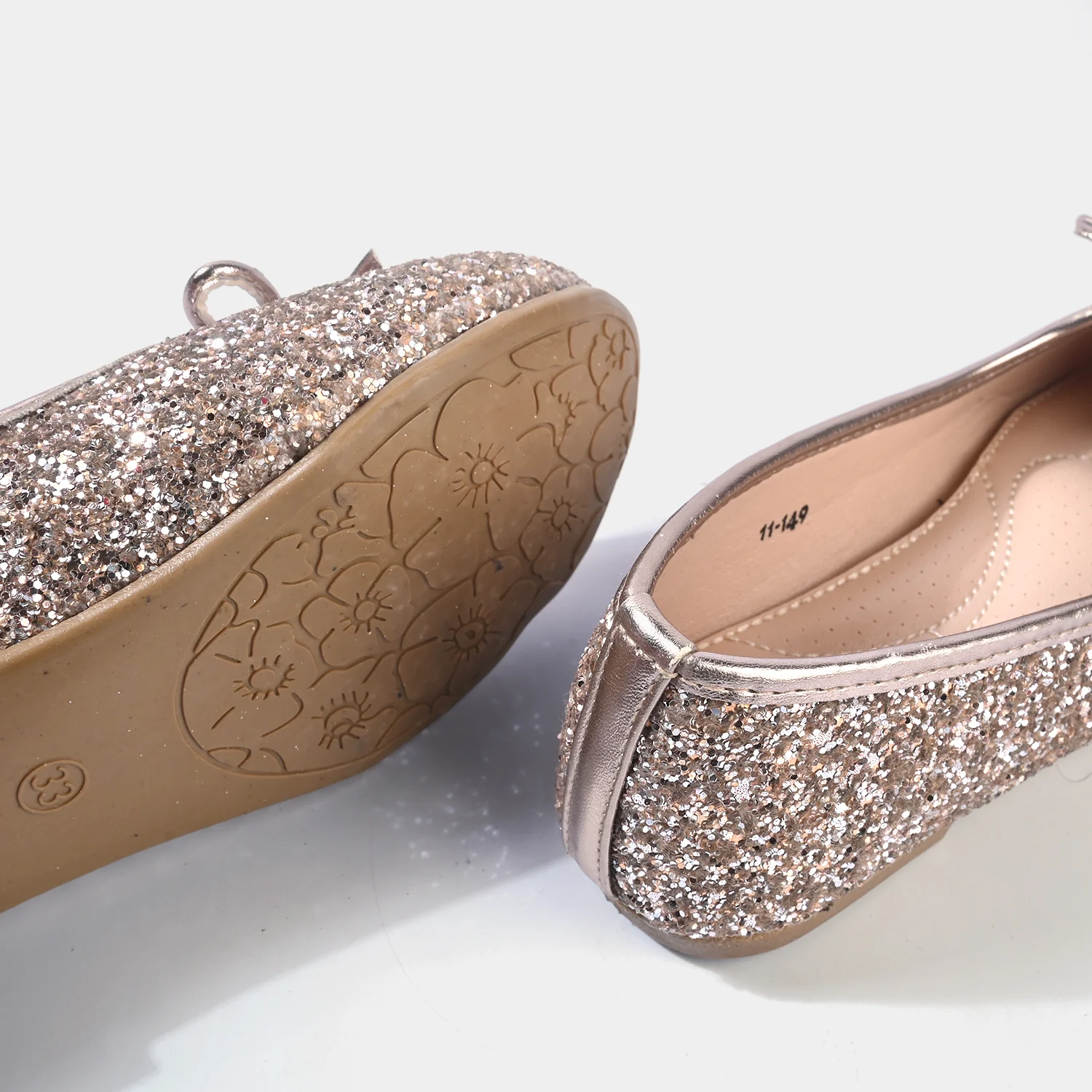 Girls Pumps 11-149-CHAMPAGNE - Image 2